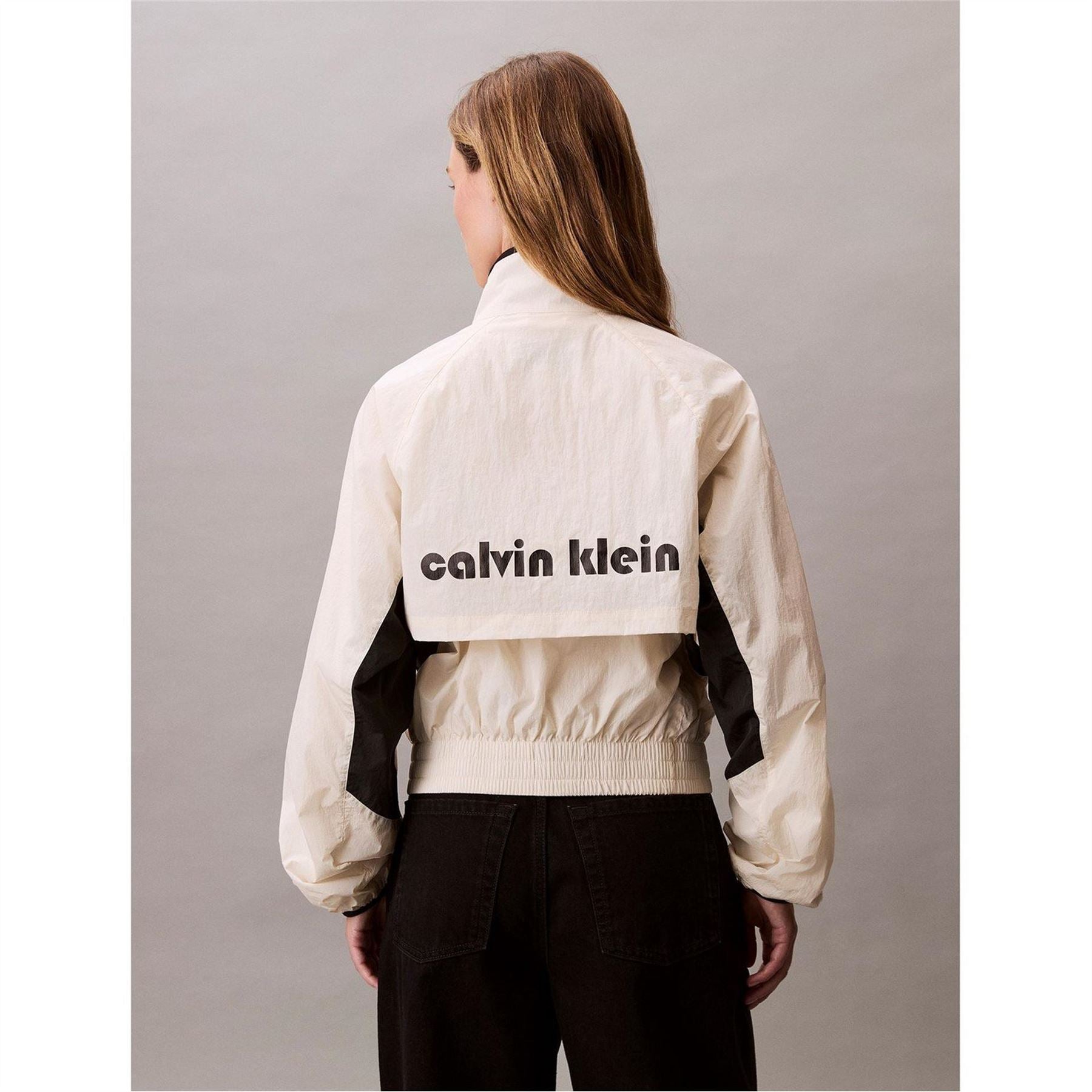 Calvin Klein Jeans Retro Track Funnel Neck Long Sleeve Windbreaker