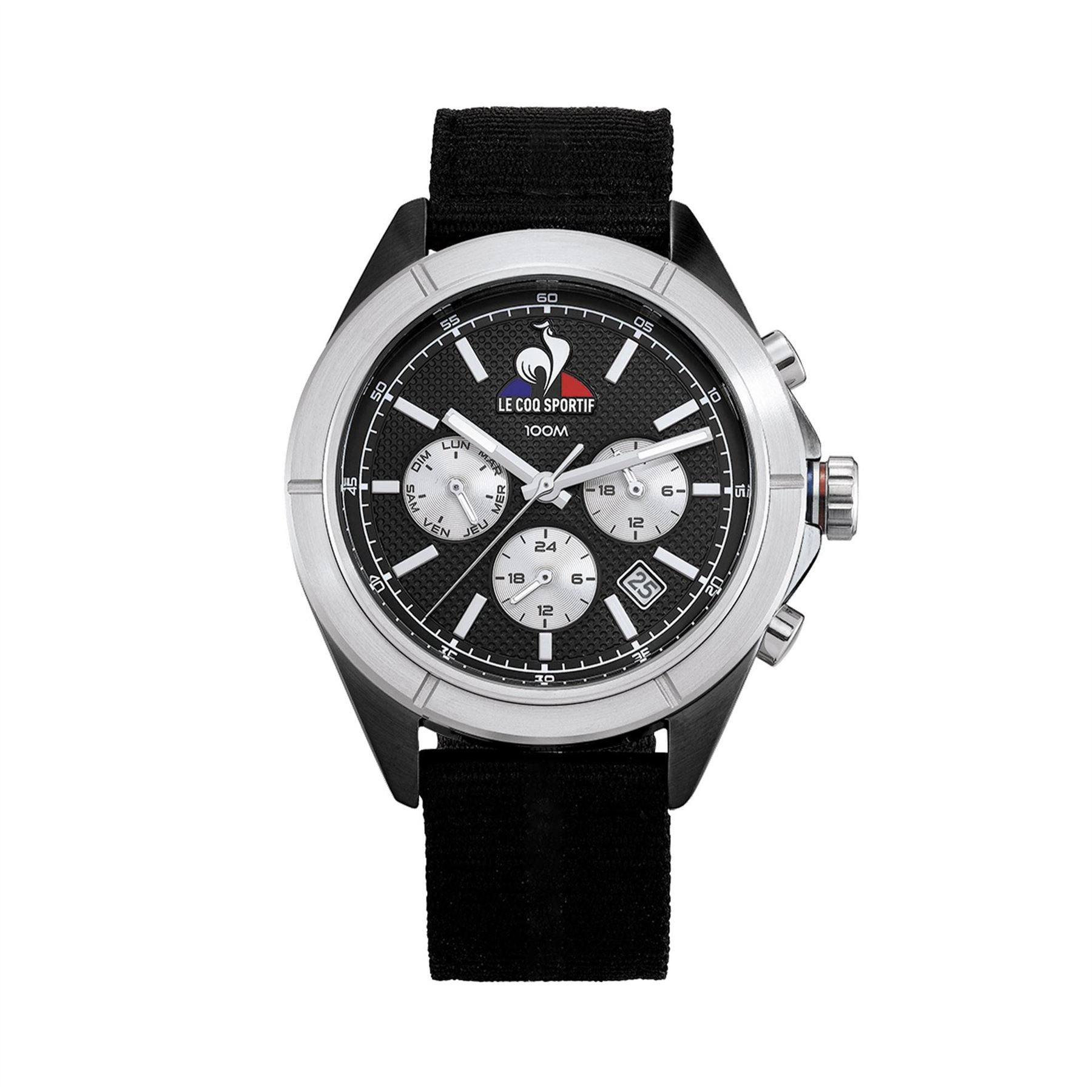 Le Coq Sportif Black Nylon Digital Watch