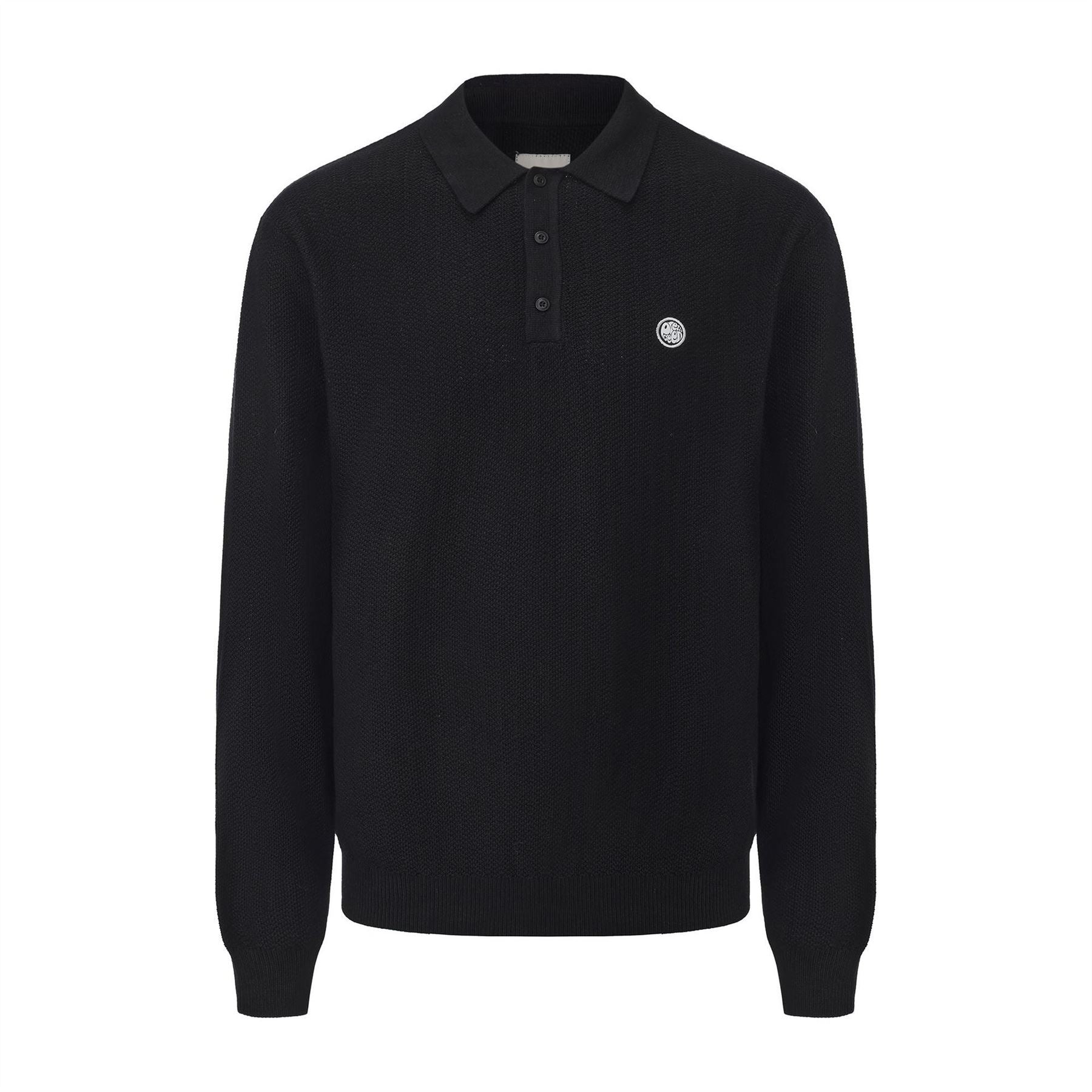 Pretty Green Knitted Long Sleeve Polo Shirt