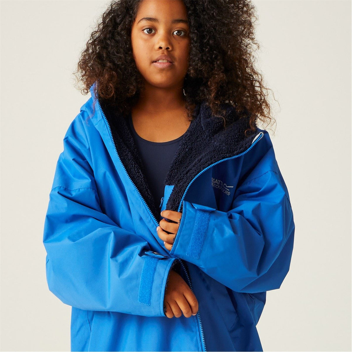 Regatta Kids Fleece Lined Oversized Fit Waterproof Robe