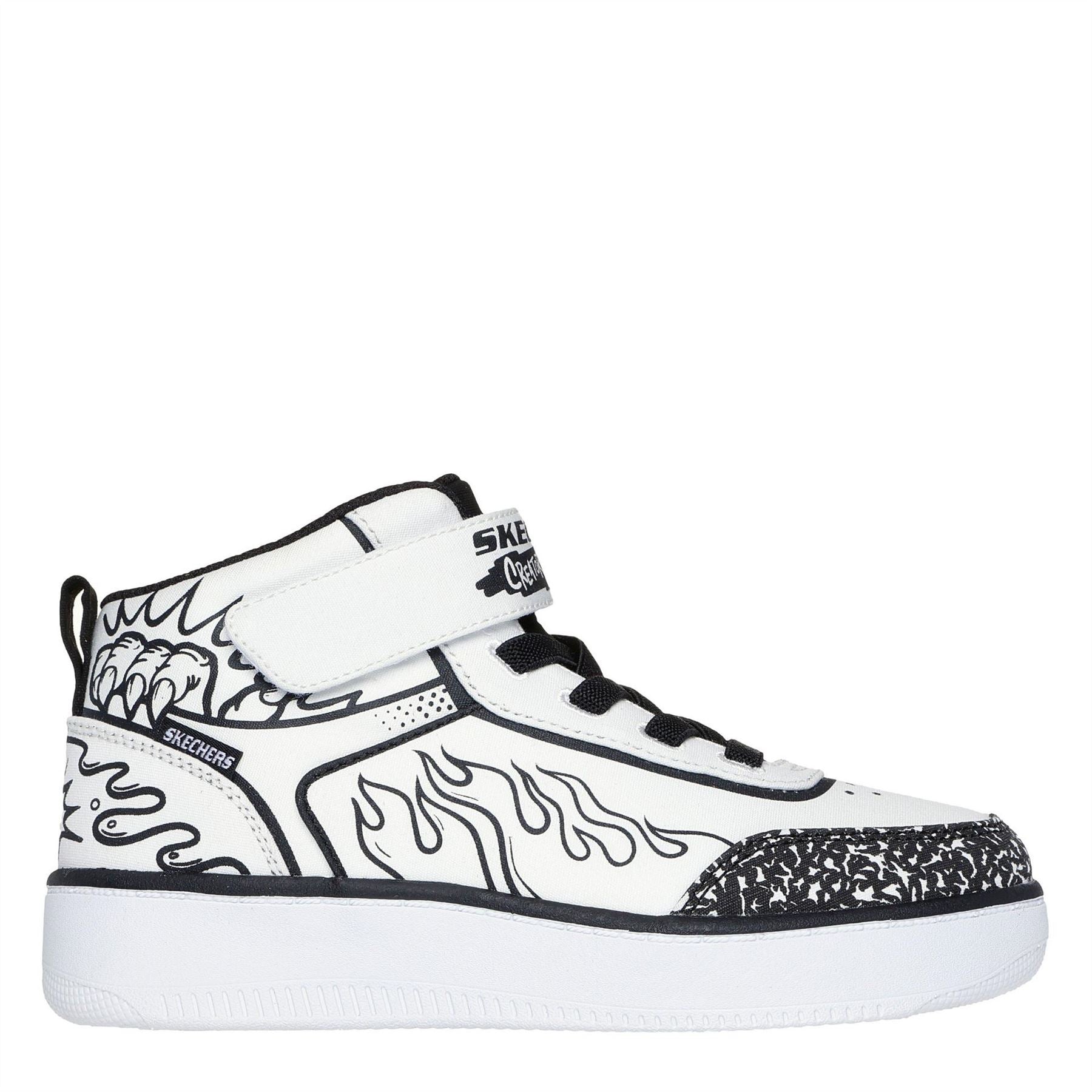 Skechers Top Gore  And  Strap Sneaker Low Top Trainers Unisex Kids