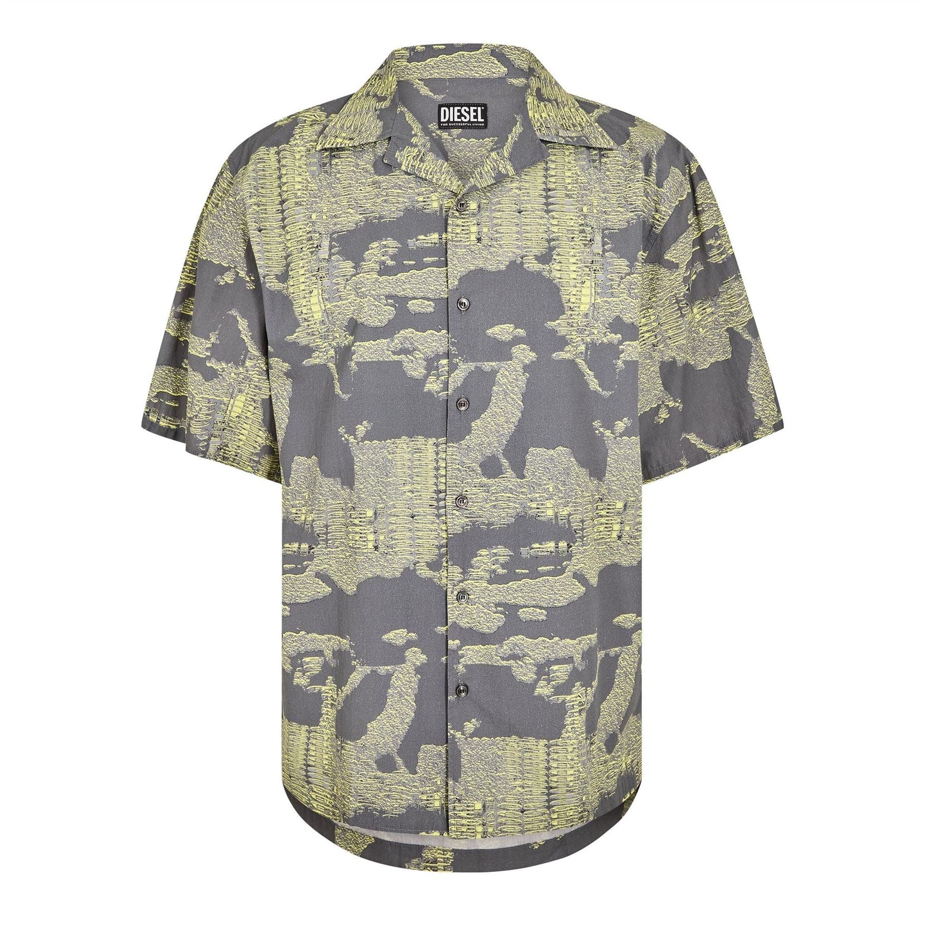 Diesel Frank Collared Neck Spread Collar Short Sleeve Shirt