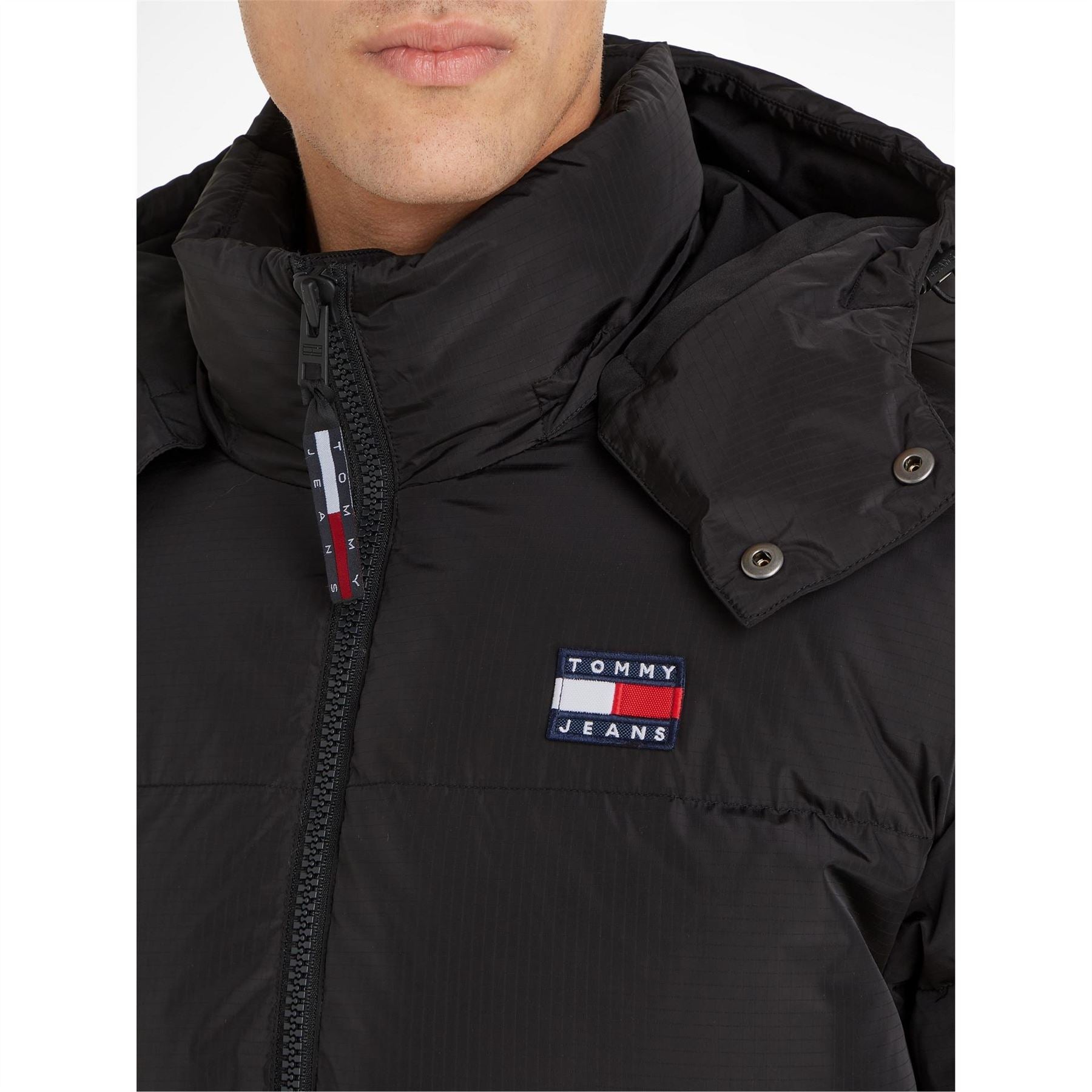 Tommy Jeans Colour-Blocked Alaska Puffer Relaxed Fit Jacket