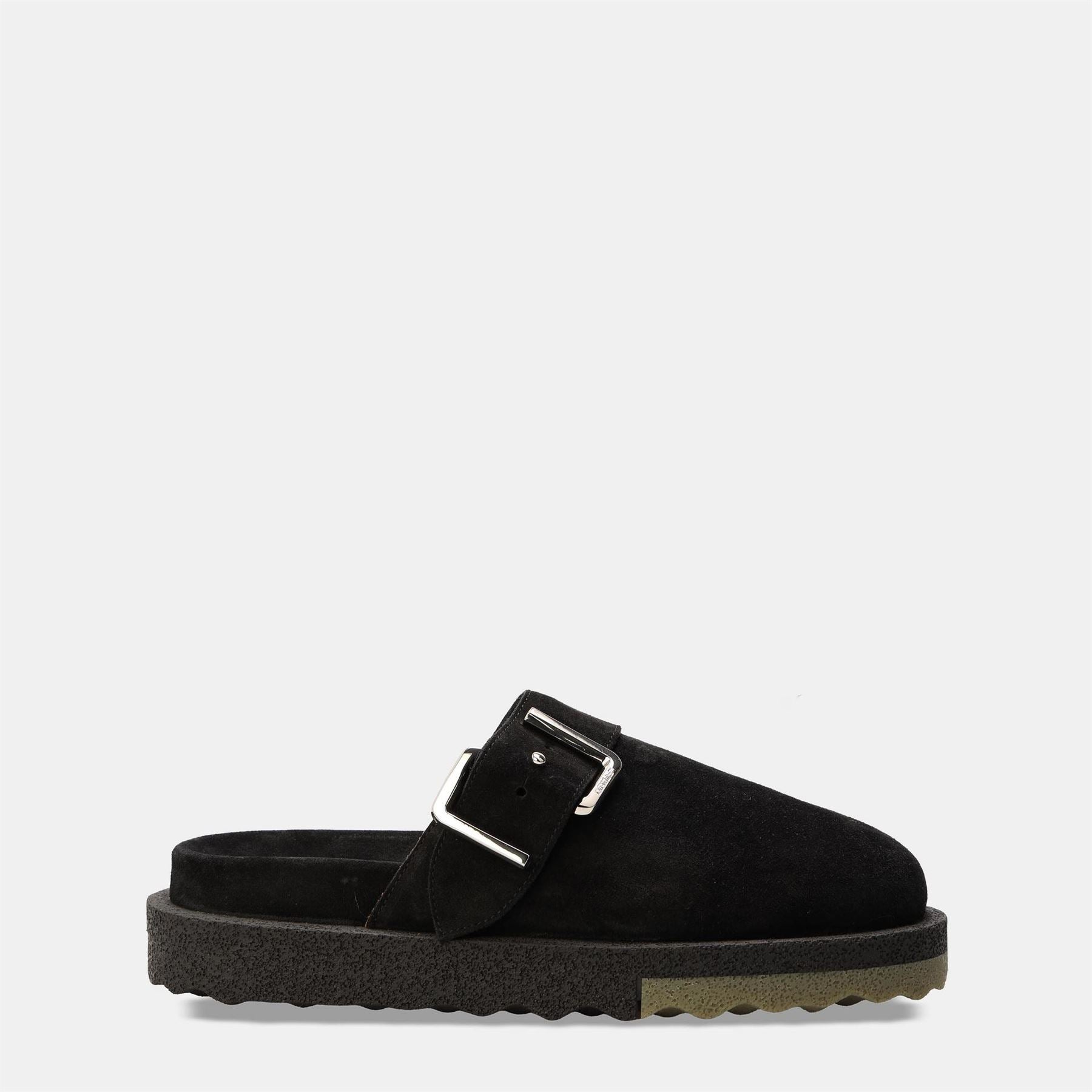 Off White Block Heel Closed Toe Shuv Clogs