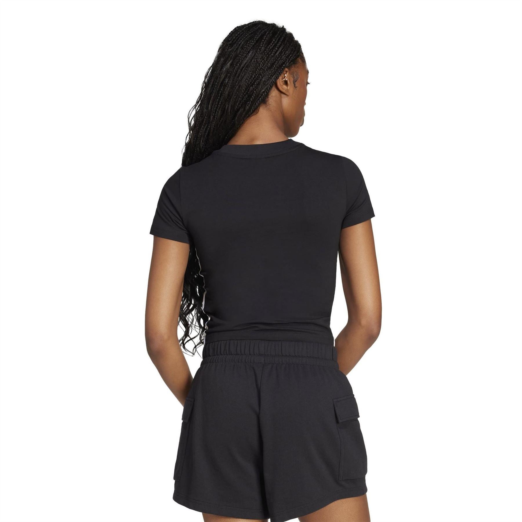 adidas Womens Essentials 3 Stripes Slim Baby T-Shirt