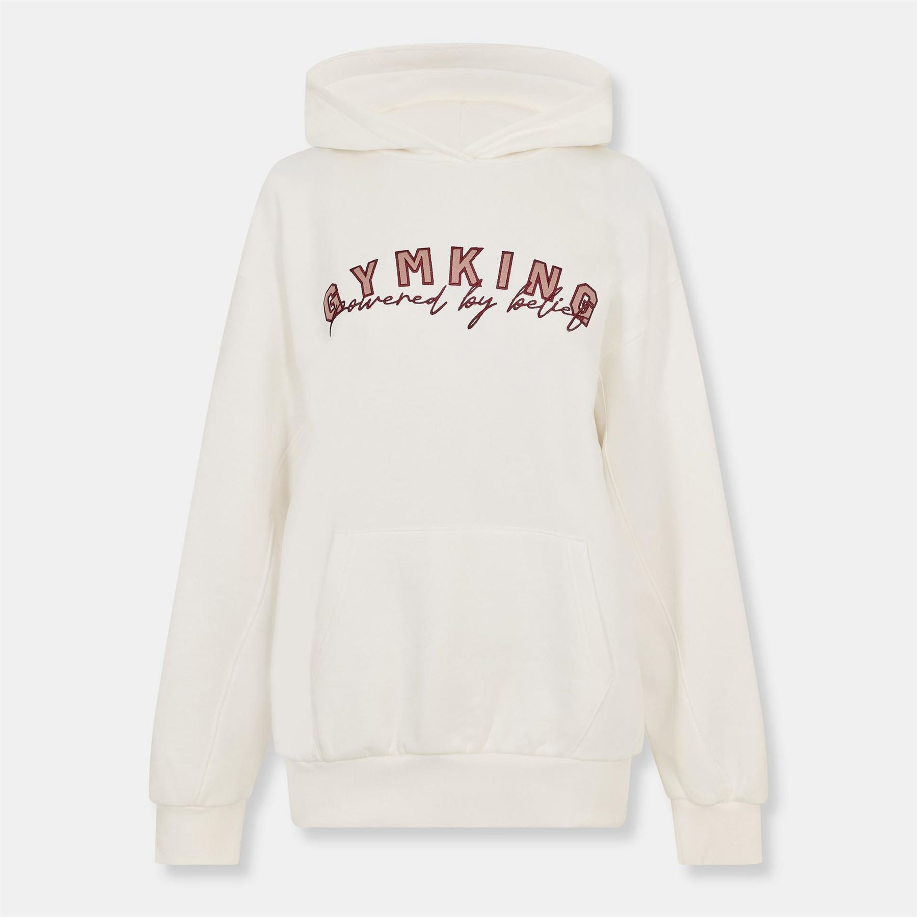 Gym King Powered By Belief Hooded Neck Long Sleeve Sweatshirt