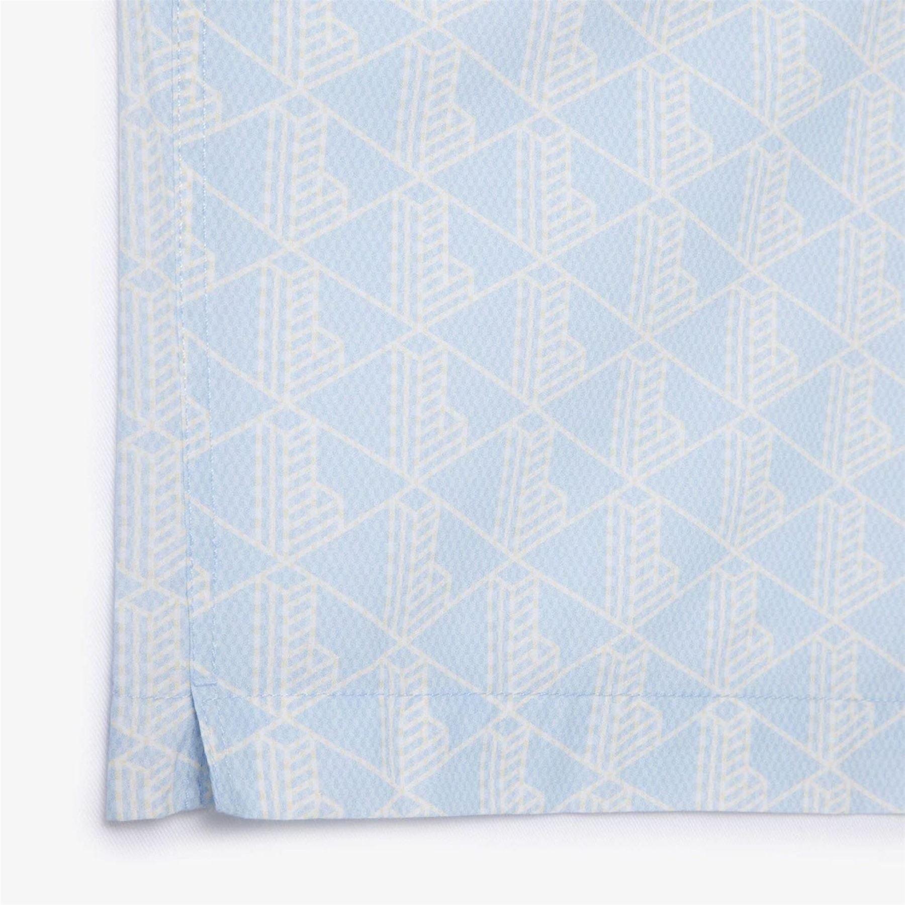 Lacoste Relaxed Fit Short Sleeve Monogram Print Shirt