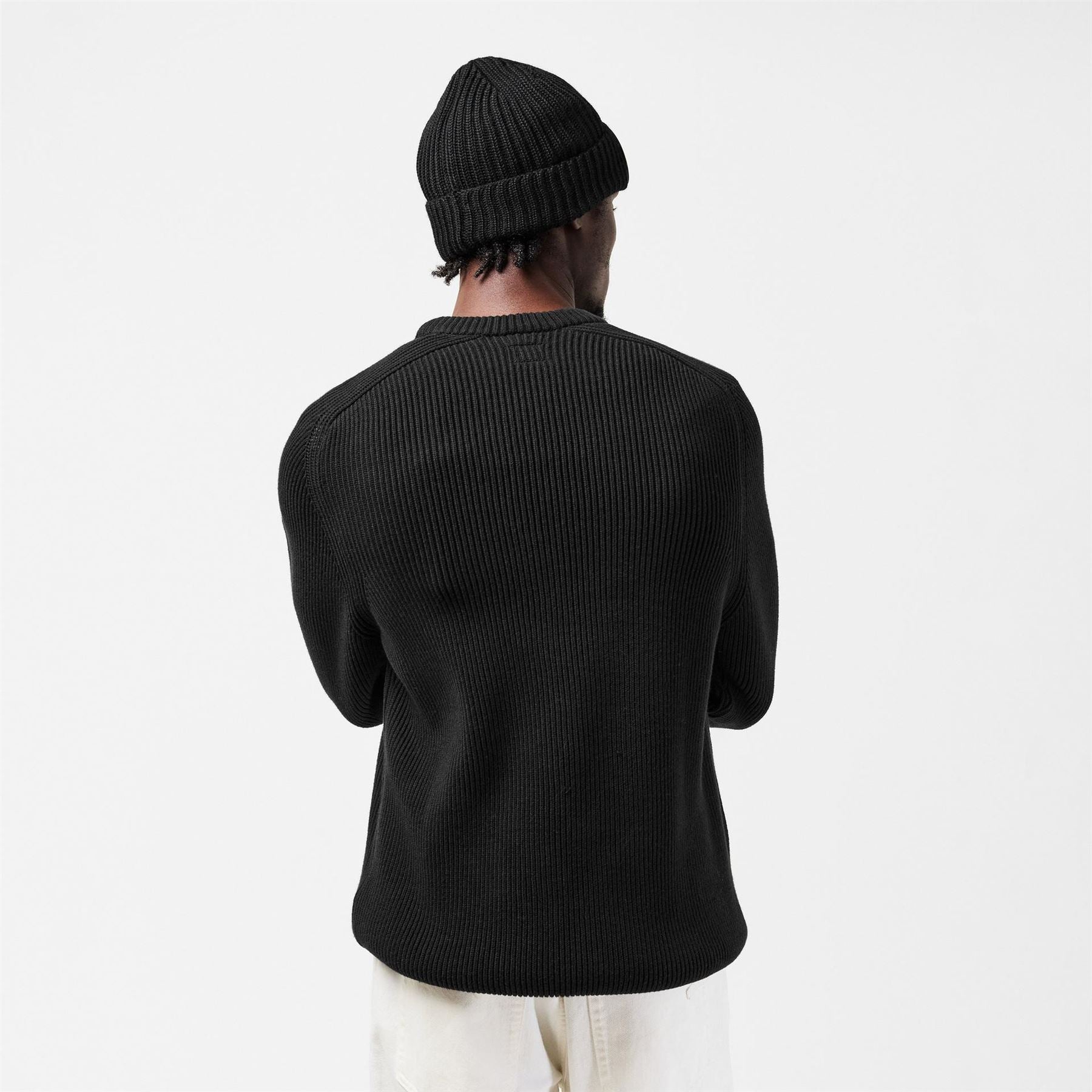 CP Company Rubber Badge Crew Neck Raglan Sleeve Sweater