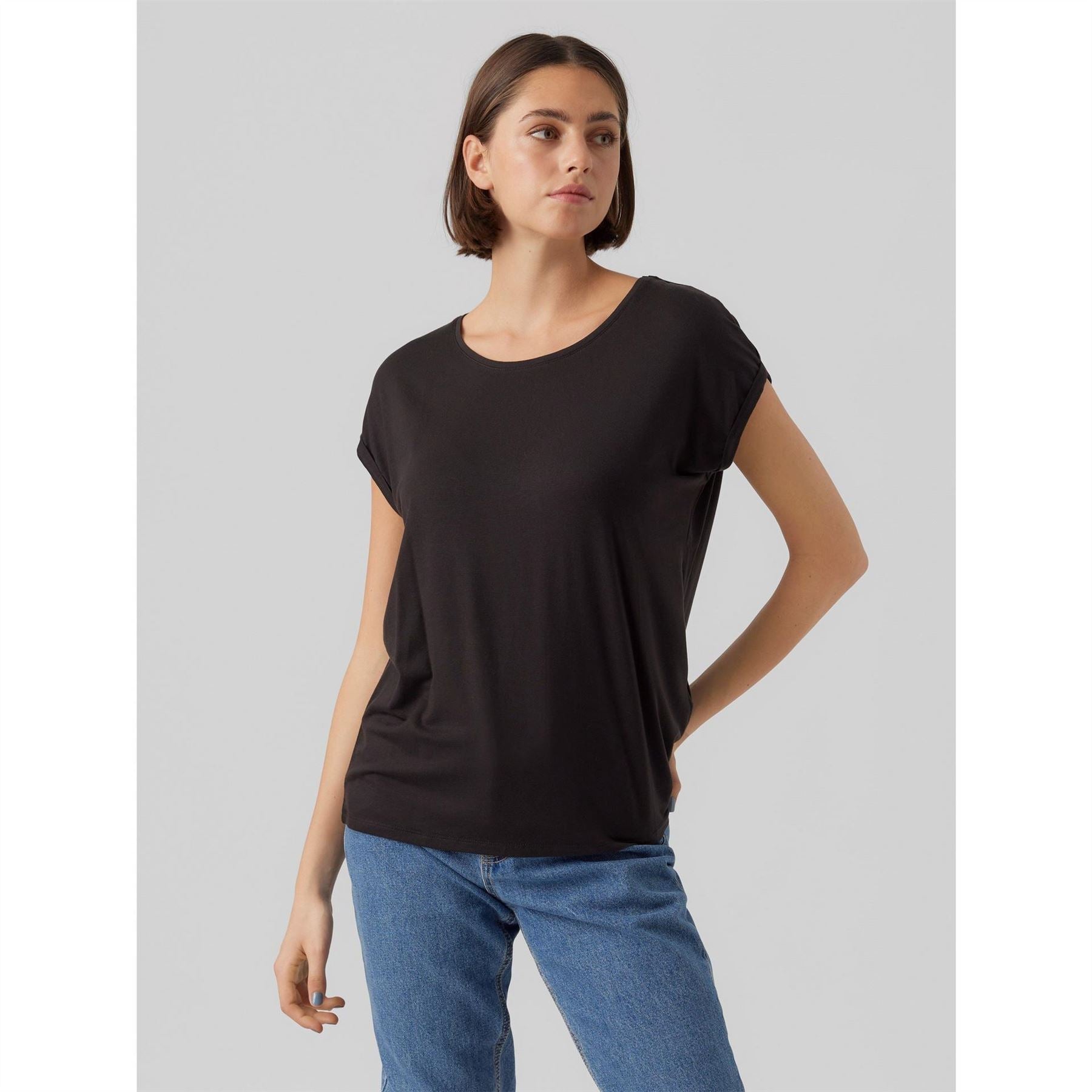 Vero Moda Womens Ava Plain Short Sleeve T-Shirt