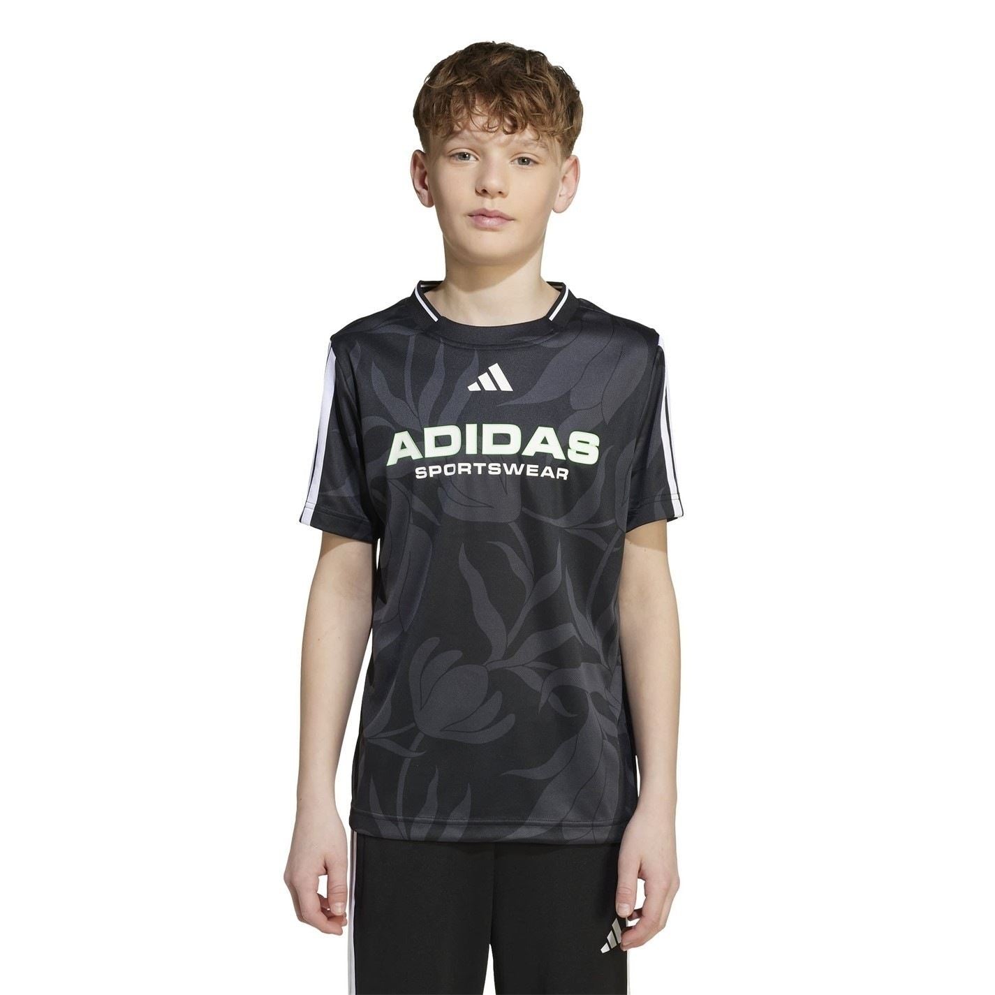 adidas Of Tiro Allover Print T-Shirt Juniors