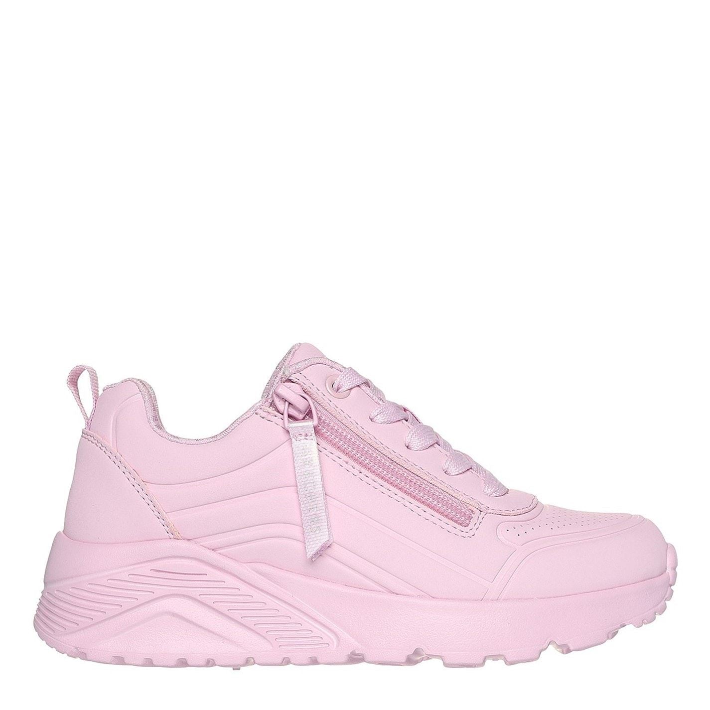 Skechers Monochromatic Lace Up Sneaker W Qua Low Top Trainers Girls