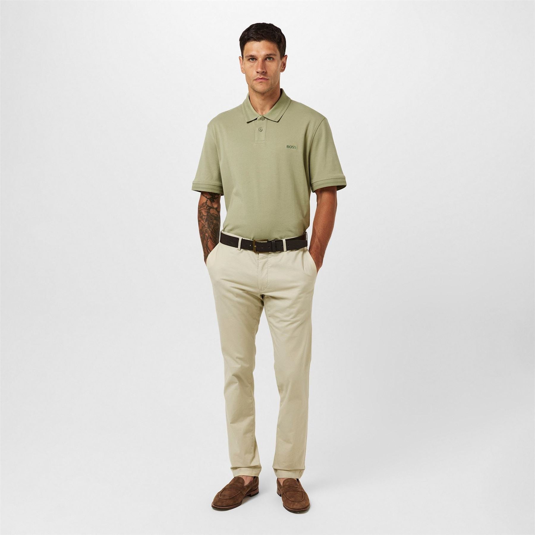 Boss Collared Neck Short Sleeve Regular Fit Shirt