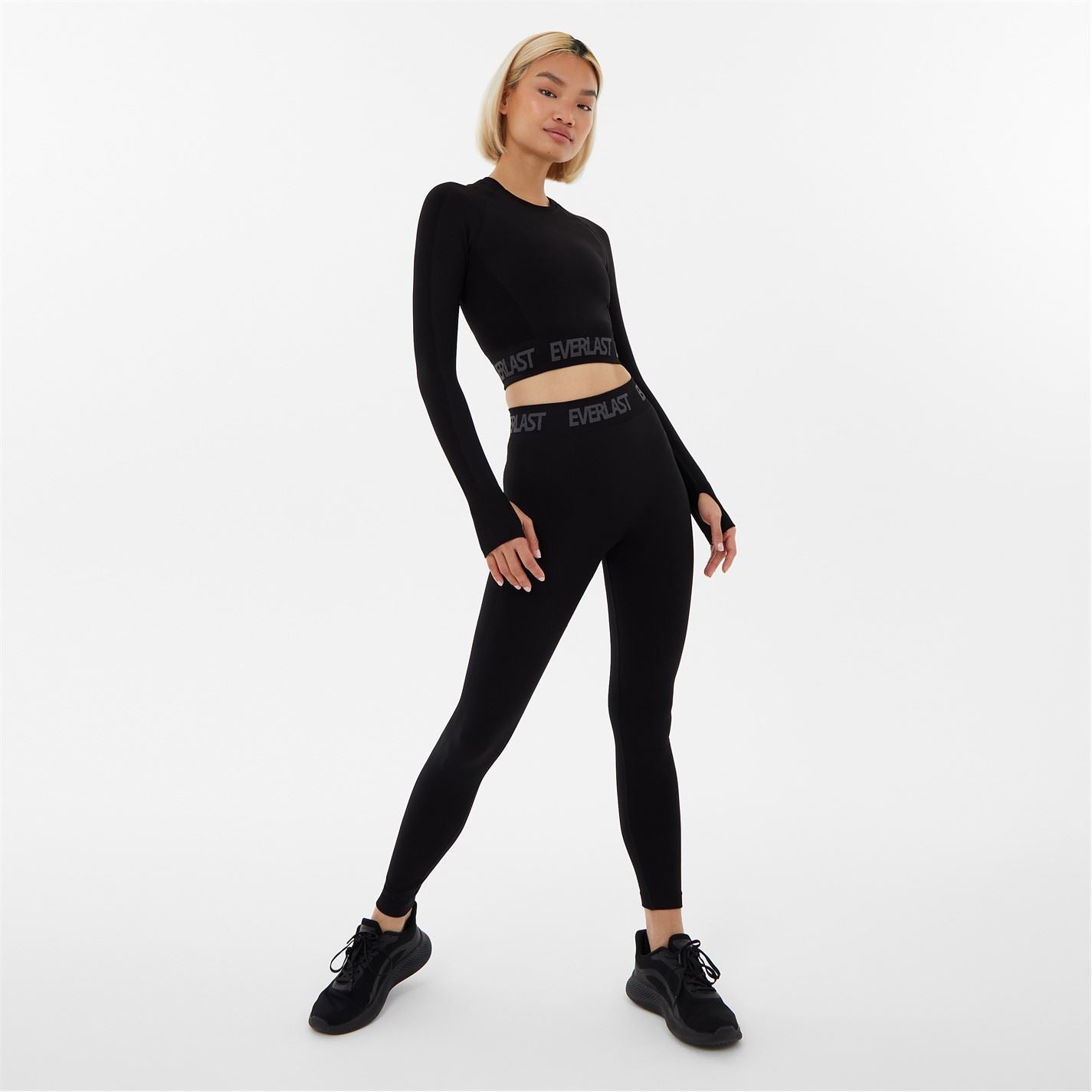 Everlast Womens Seamless Long Sleeve Crop Top