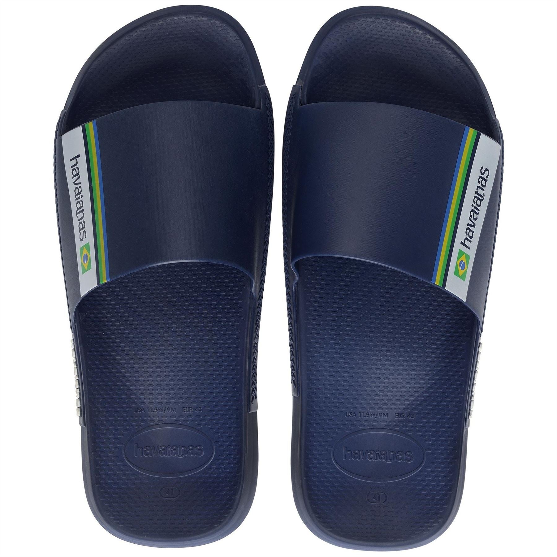 Havaianas Womens Hav. Slide Brasil Navy Blue 35 36 Flip Flops