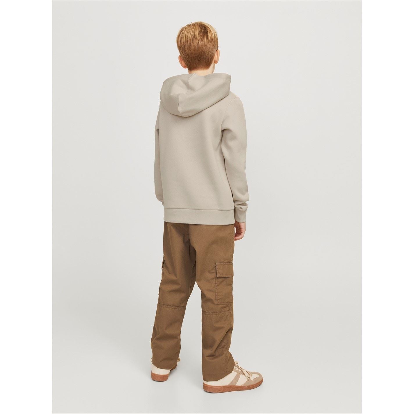 Jack and Jones Logo Print Hooded Neck Kangaroo Pocket Sweatshirt