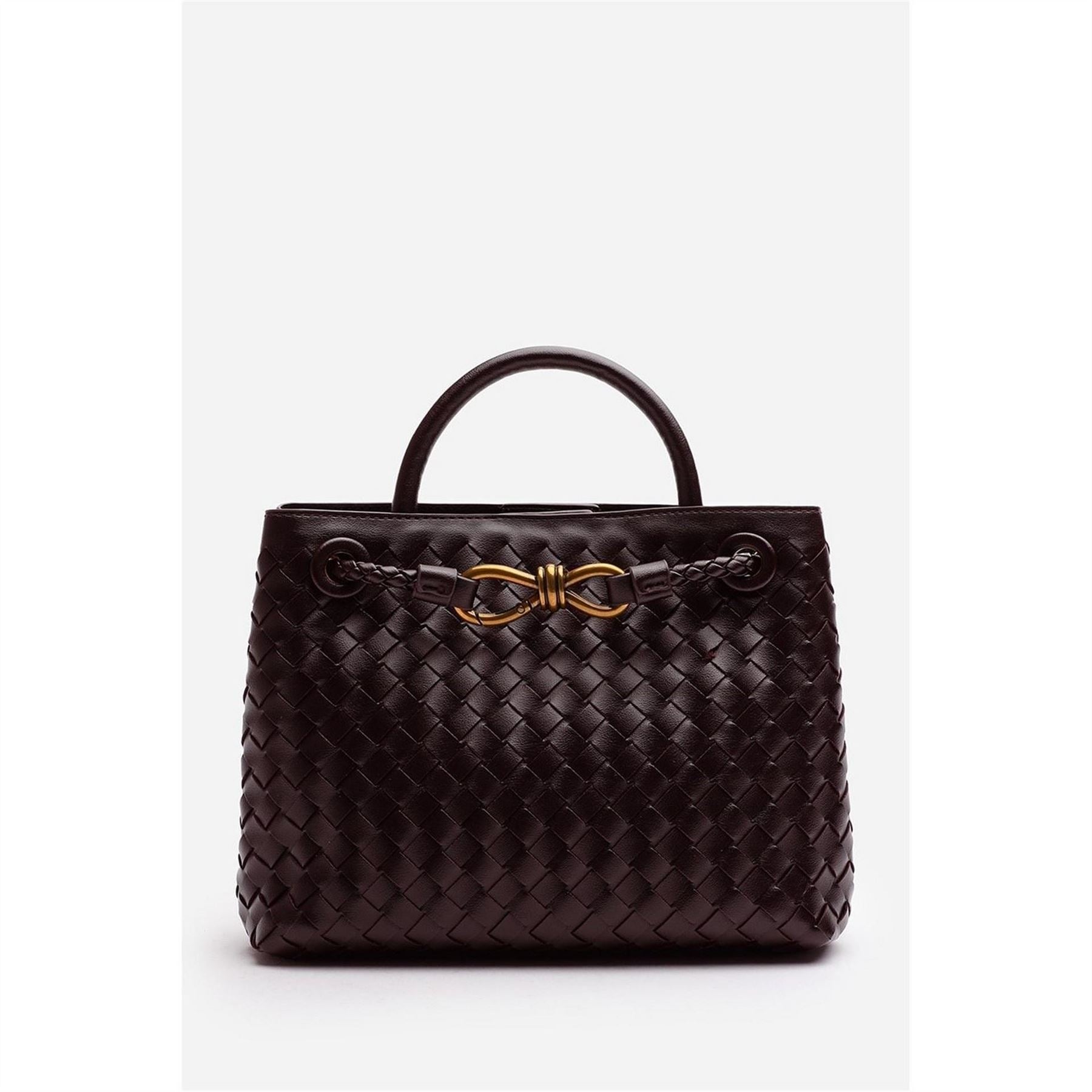 Wheres That From Leather Tote Bag With Gold Detail