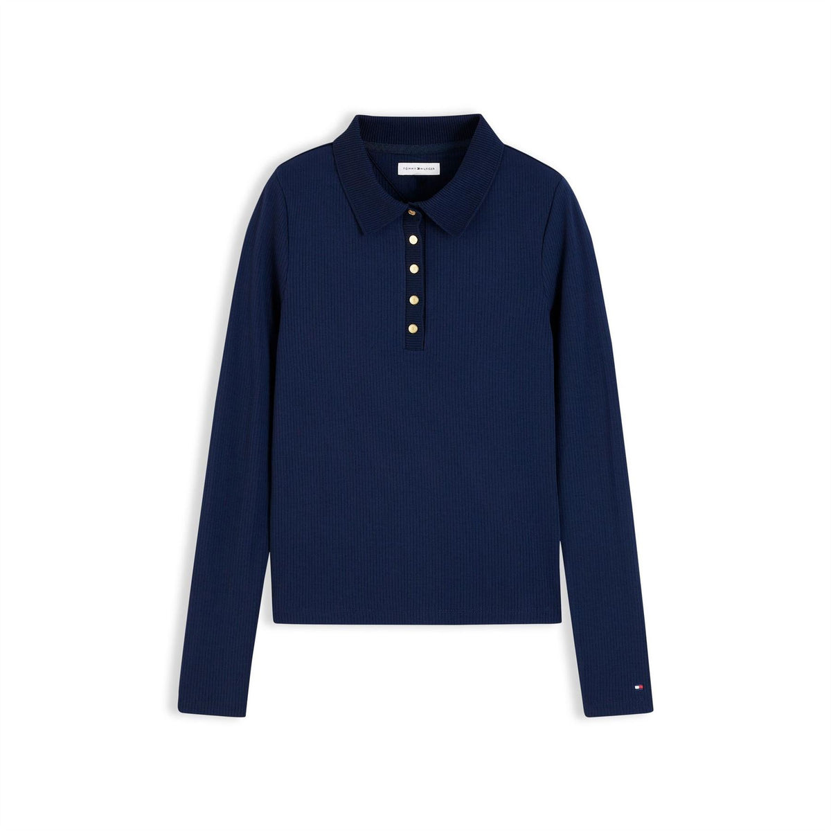 Tommy Hilfiger Rib Long Sleeve Polo Shirt