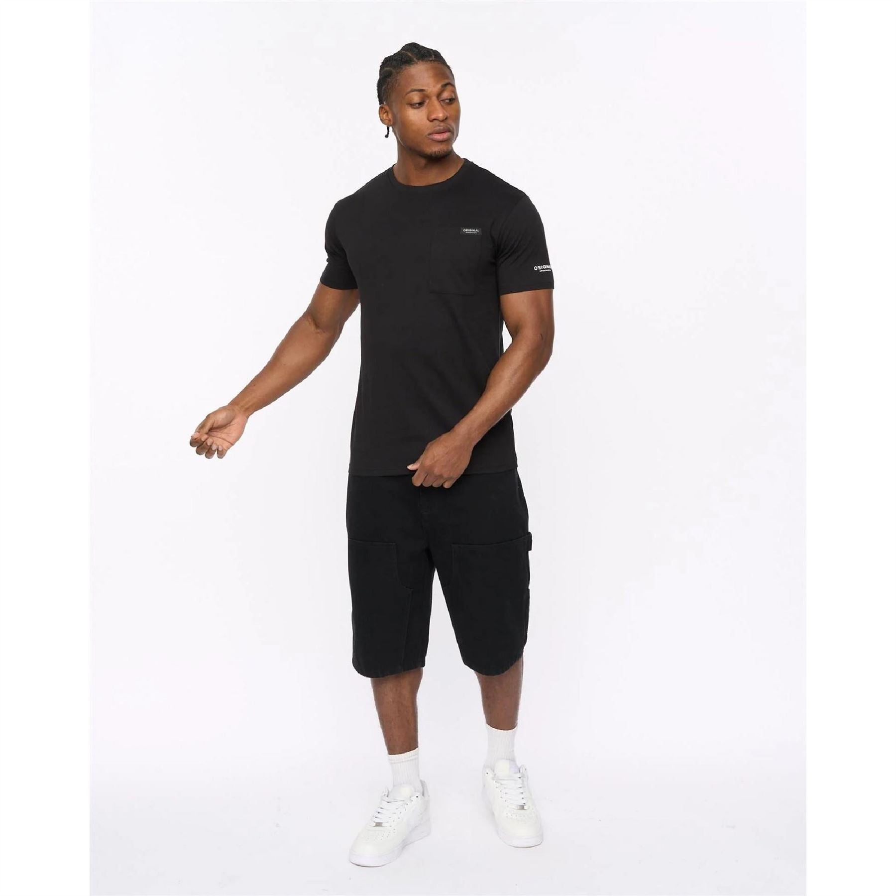 Crosshatch Portville Printed Logo Crew Neck Short Sleeve T-Shirt