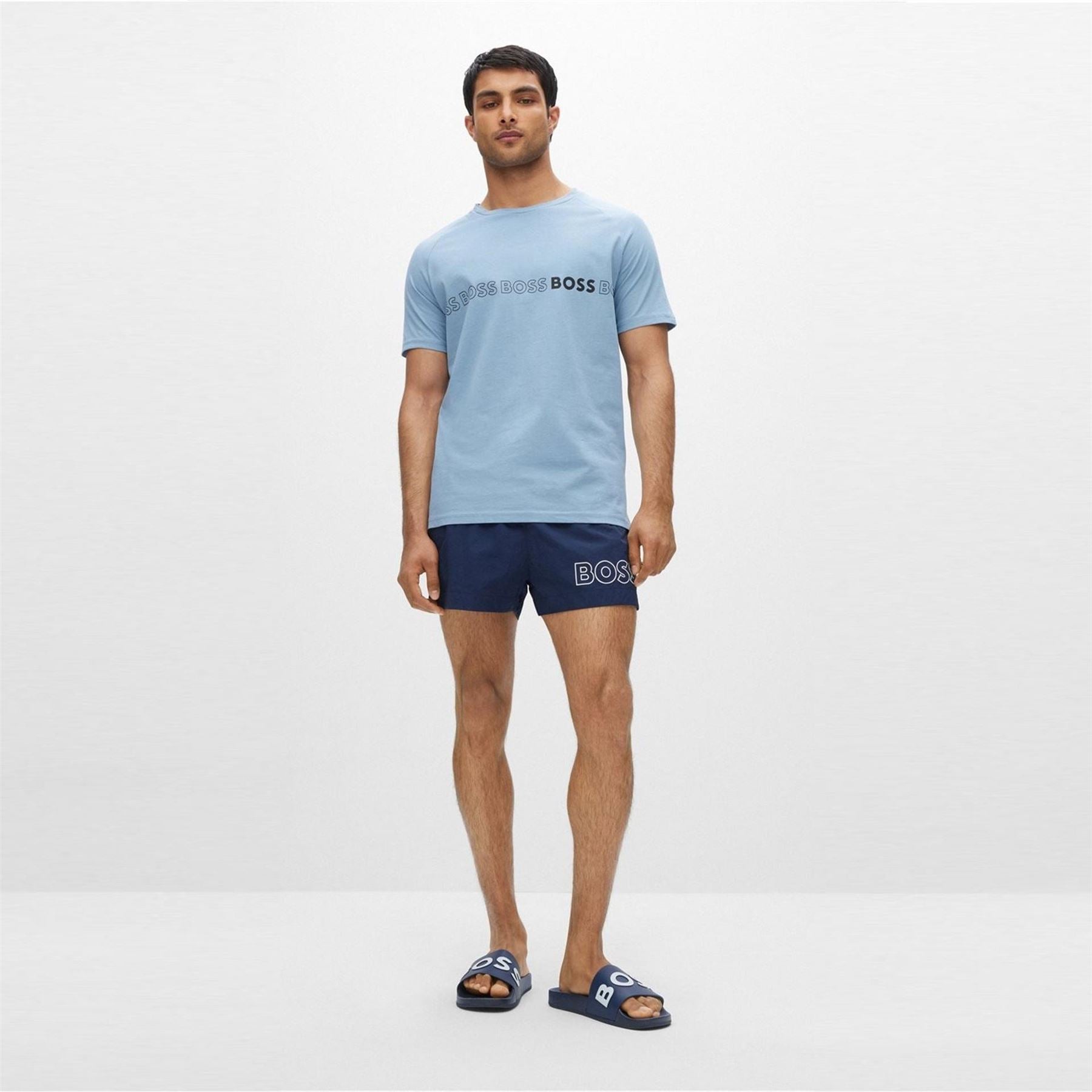 Boss Bay Logo Sliders, Branding Strap Sandals