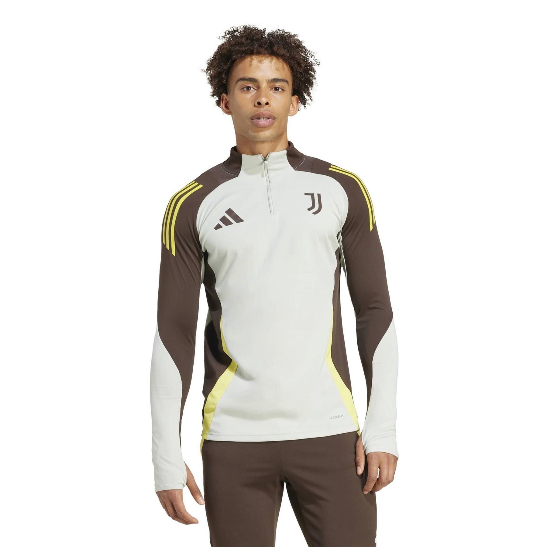 adidas Juve Funnel Neck Long Sleeve Athletic Top