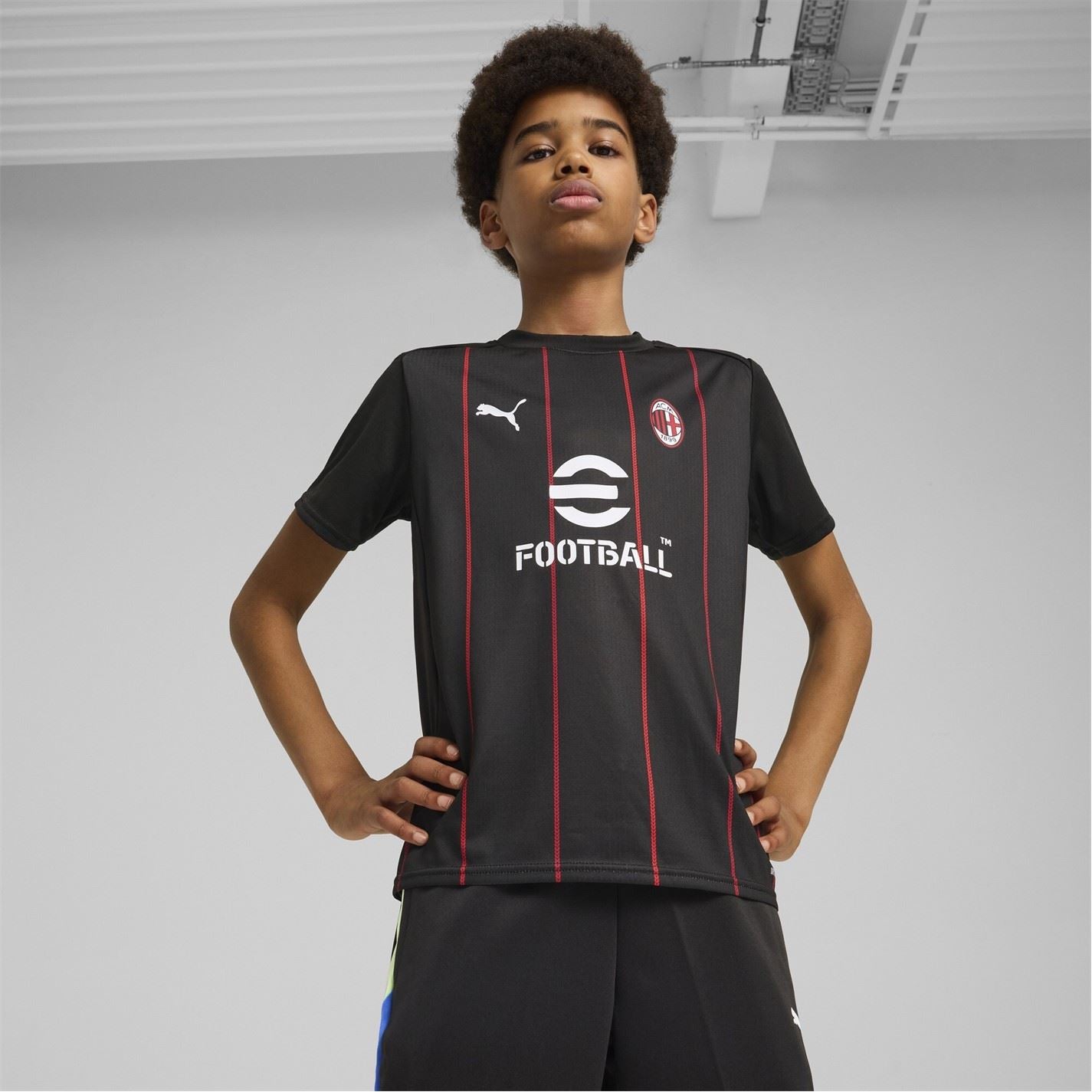 Puma Ac Milan Prematch Shirt 2024 2025 Juniors