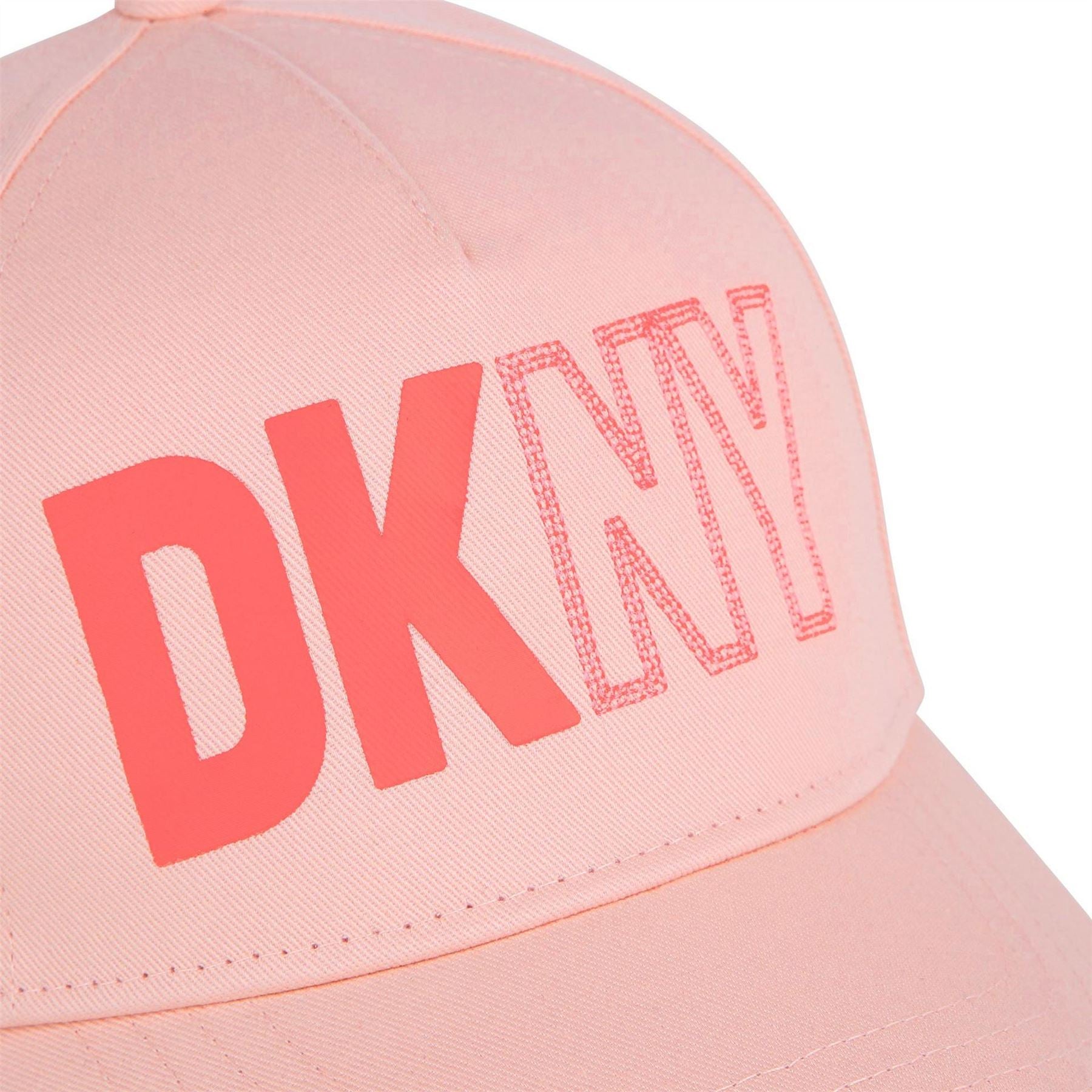 DKNY Logo Print Fitted Baseball Cap