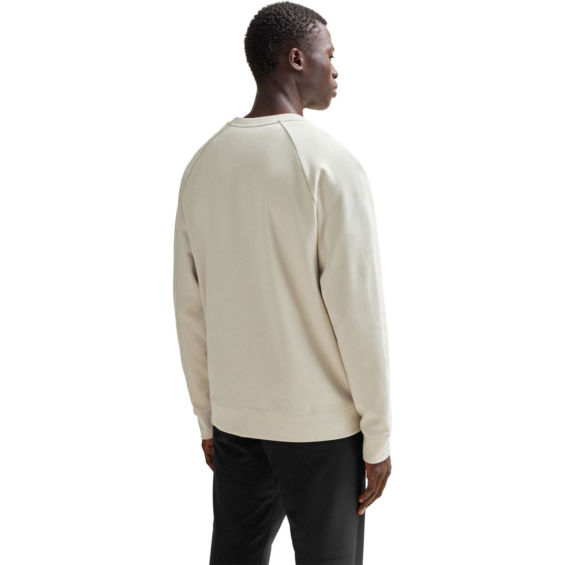 Boss Crew Neck Ribbed Collar Raglan Sleeve Sweatshirt