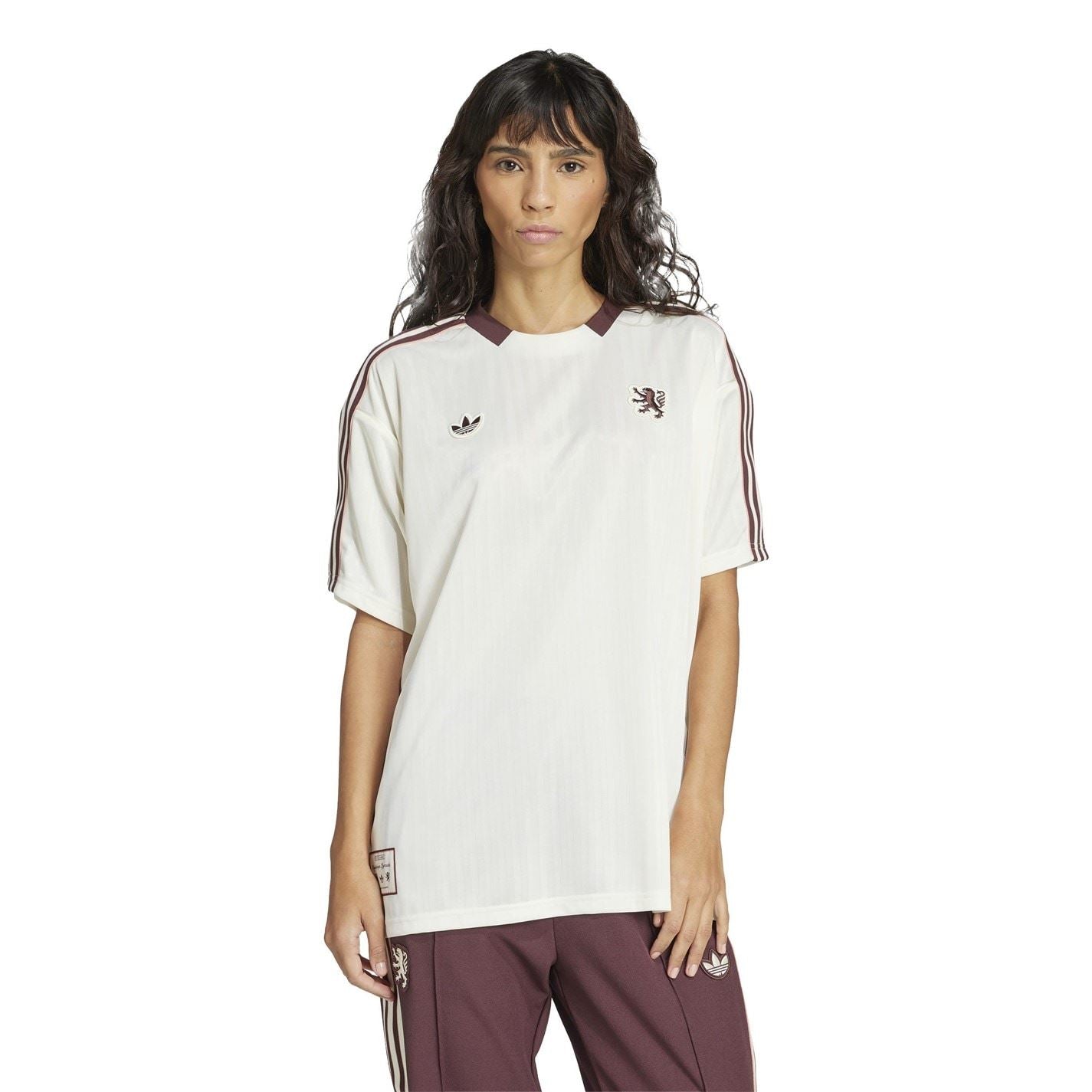 adidas Womens Olympique Lyonnais Terrace 2024 2025 Icons Shirt