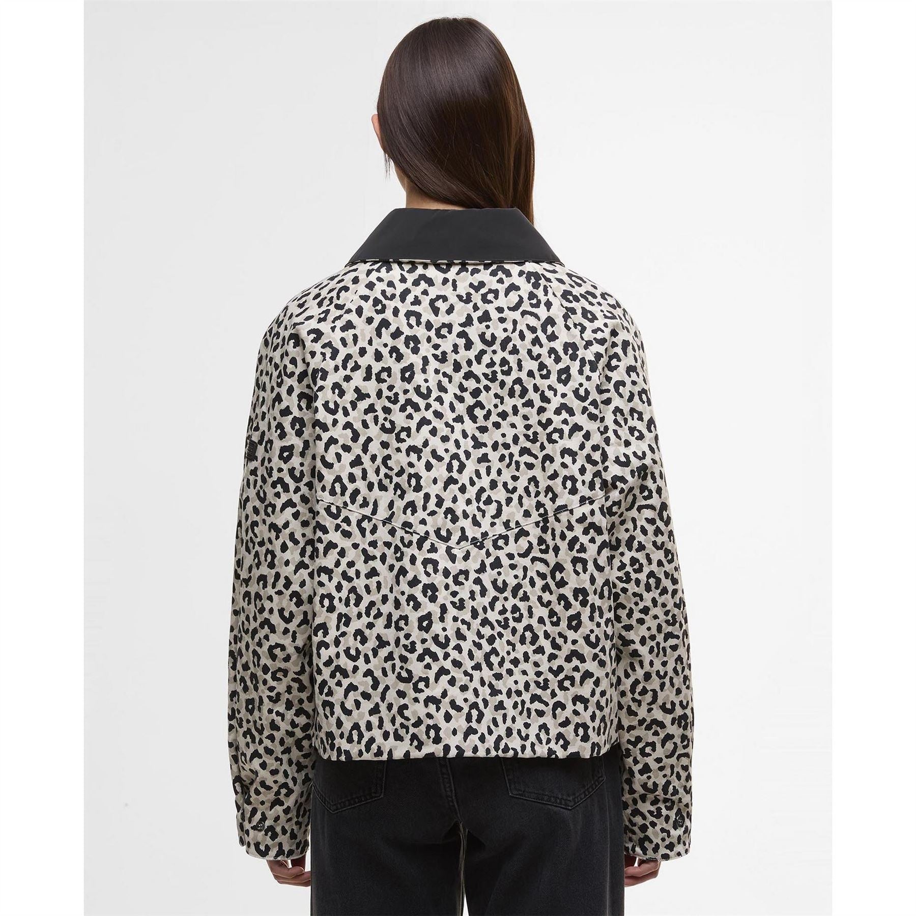 Barbour International Warlock Heavy Cotton Faux Velvet Collar Boxy Coach Jacket