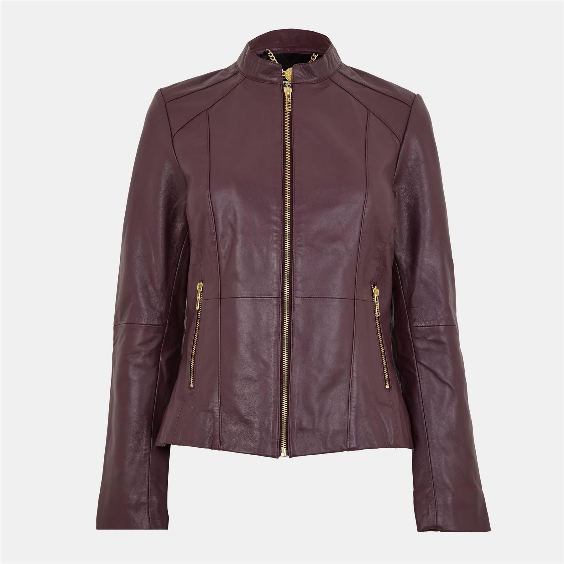 Biba Neru Collar Leather Jacket