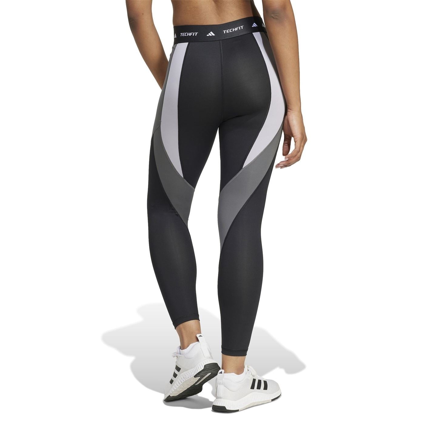 adidas Womens Techfit 7 8 Colourblock Leggings