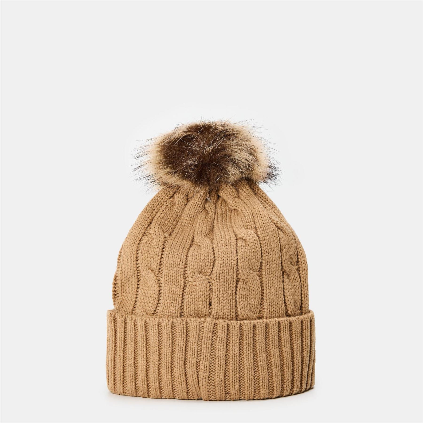 Lauren by Ralph Lauren Pom Cable Knit Beanie
