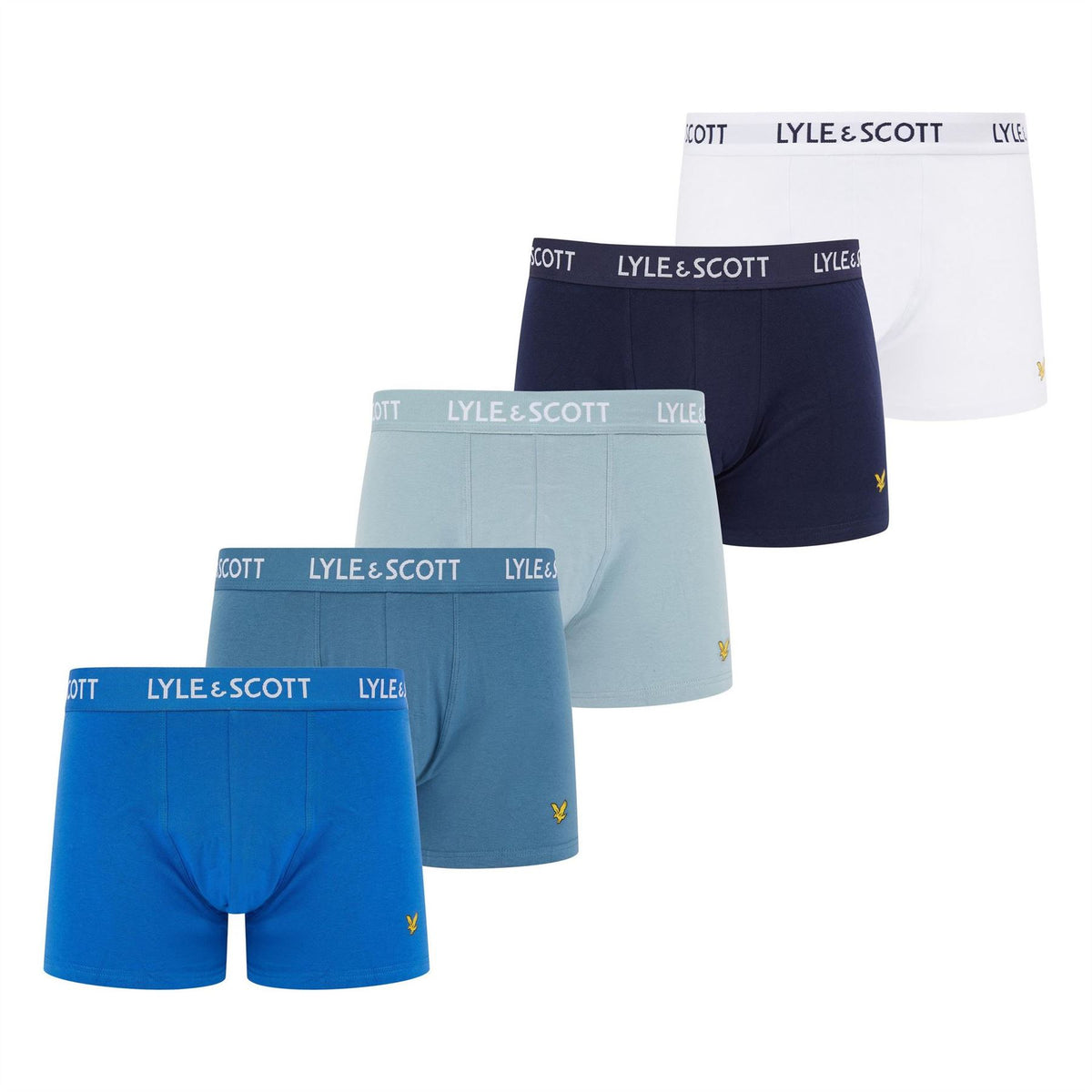 Lyle and Scott 5 Pack Plain Design Trunks