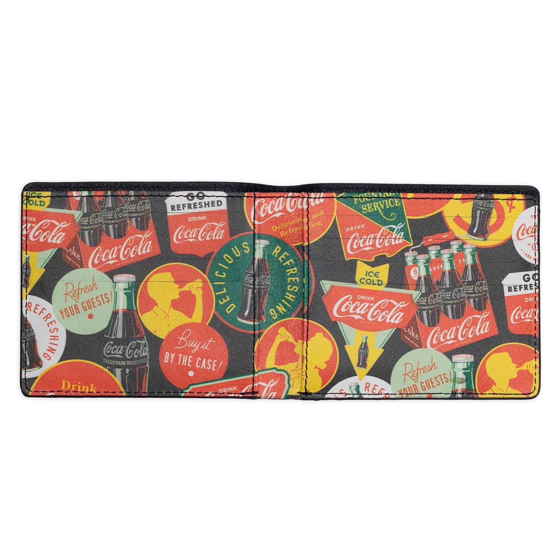 Coca Cola Officially Licensed Badges Leather Wallet Unisex