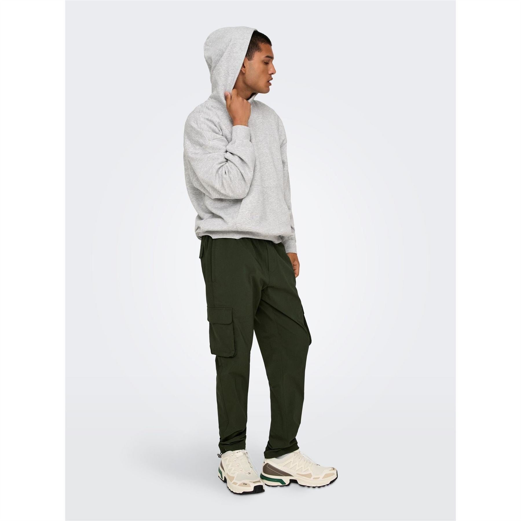 Only and Sons Only Solid Patterned Straight Combat Pants