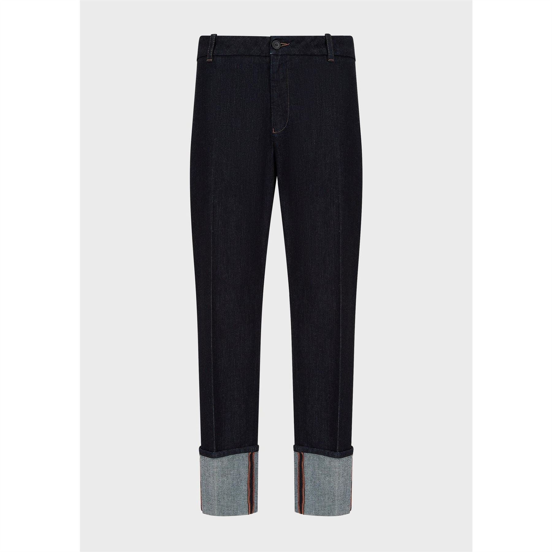 Emporio Armani Denim Turn Up Straight Leg Jeans