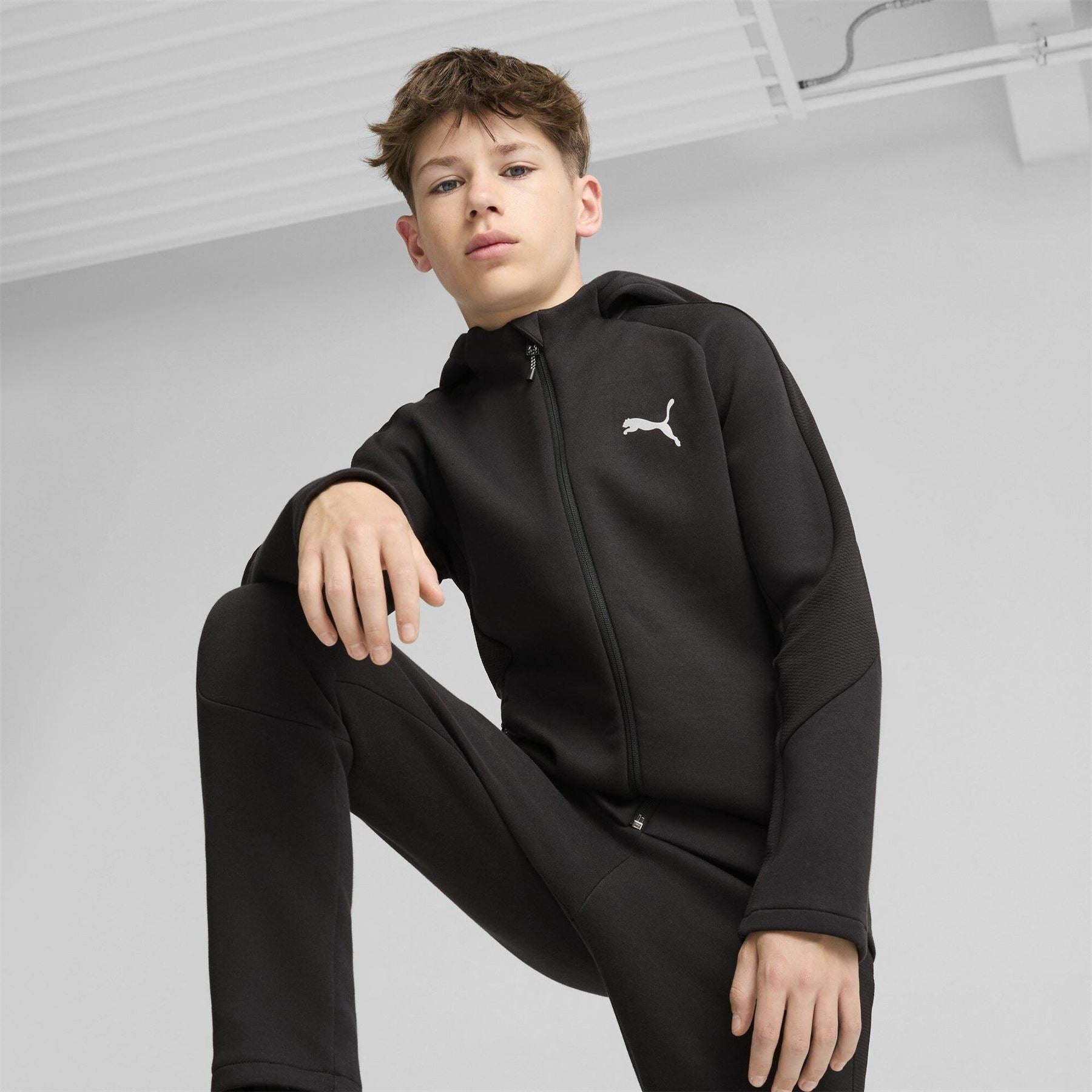 Puma FulL-Zip Hoodie Dk B Hoody Unisex Kids