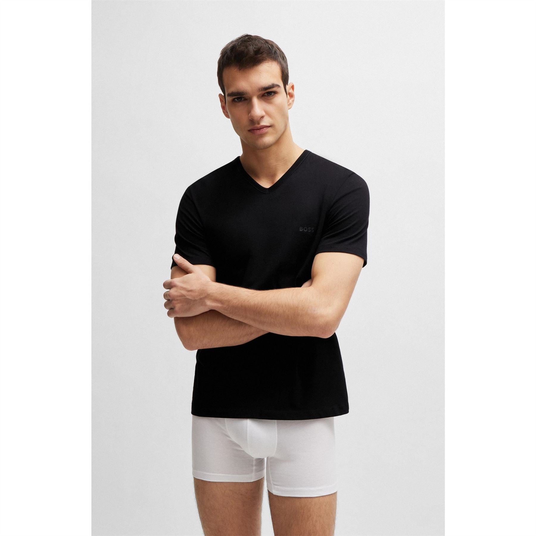 Boss V Neck 3 Pack T-Shirts, Soft Breathable Fabric