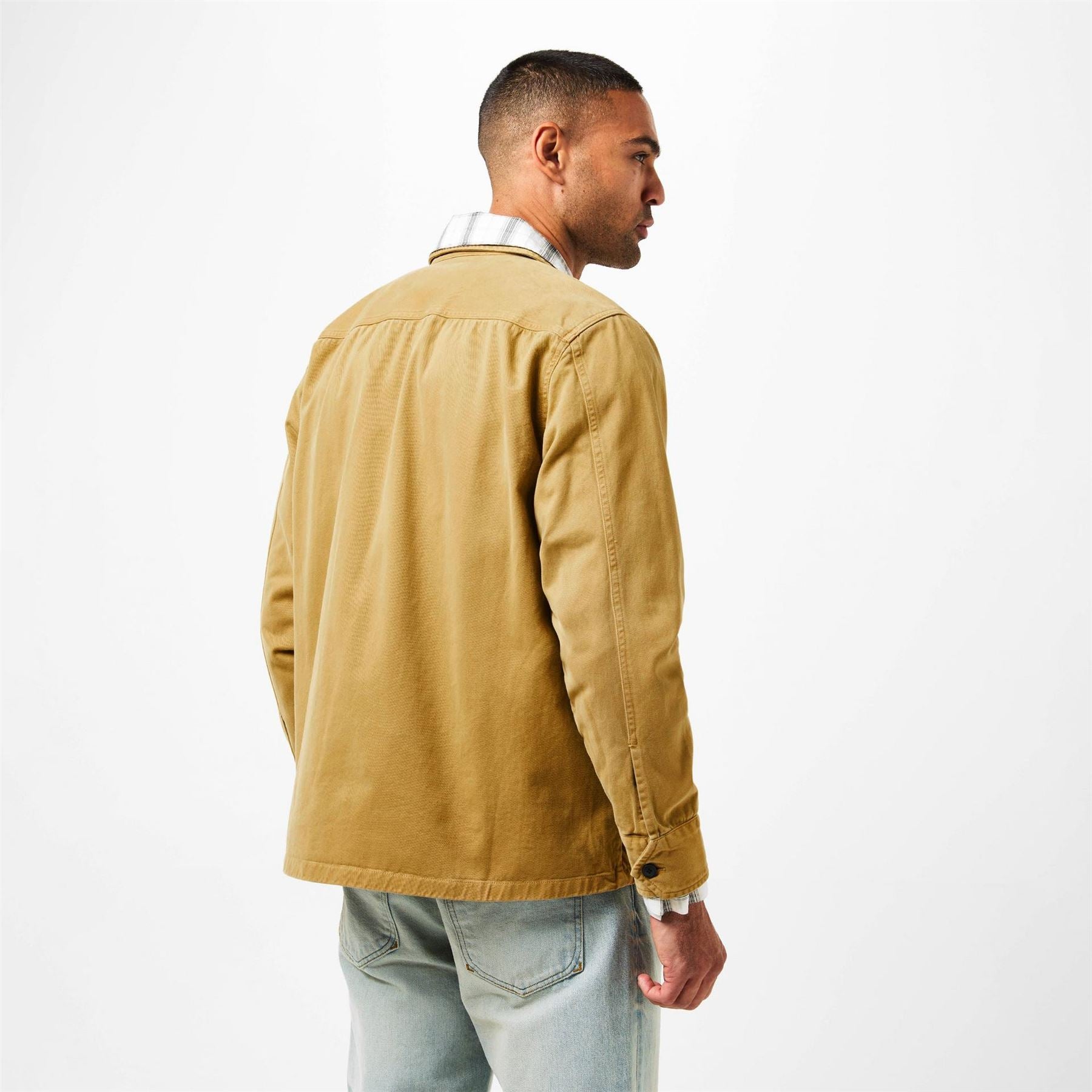Boss Solid Patterned Snap Button Overshirt