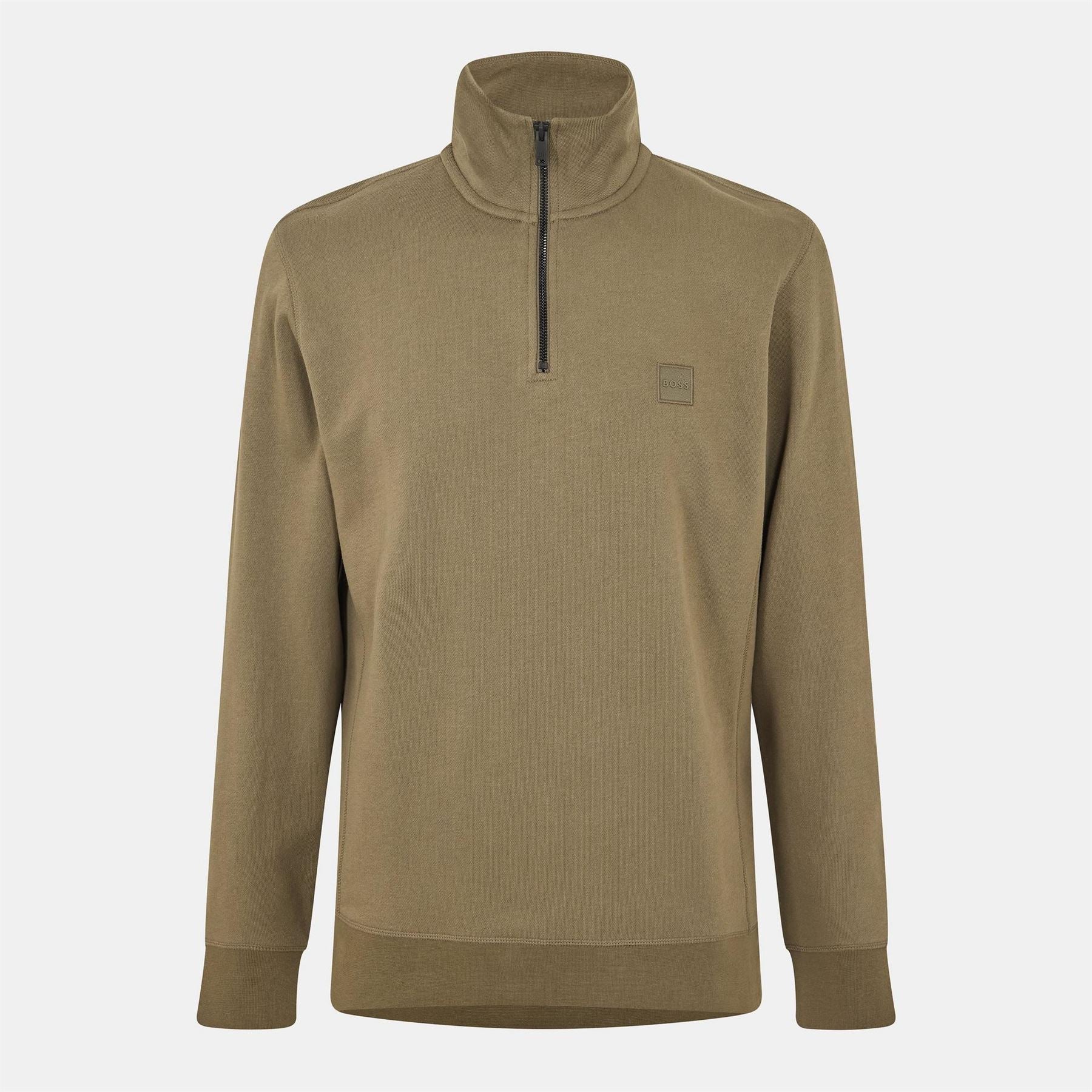 Boss Zetrust Zip Neck Soft Terryclover The Head Sweatshirt
