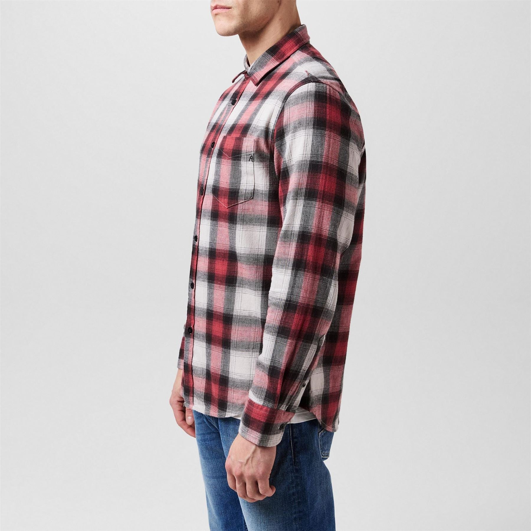 Replay Checkered Long Sleeve Patterned Shirt