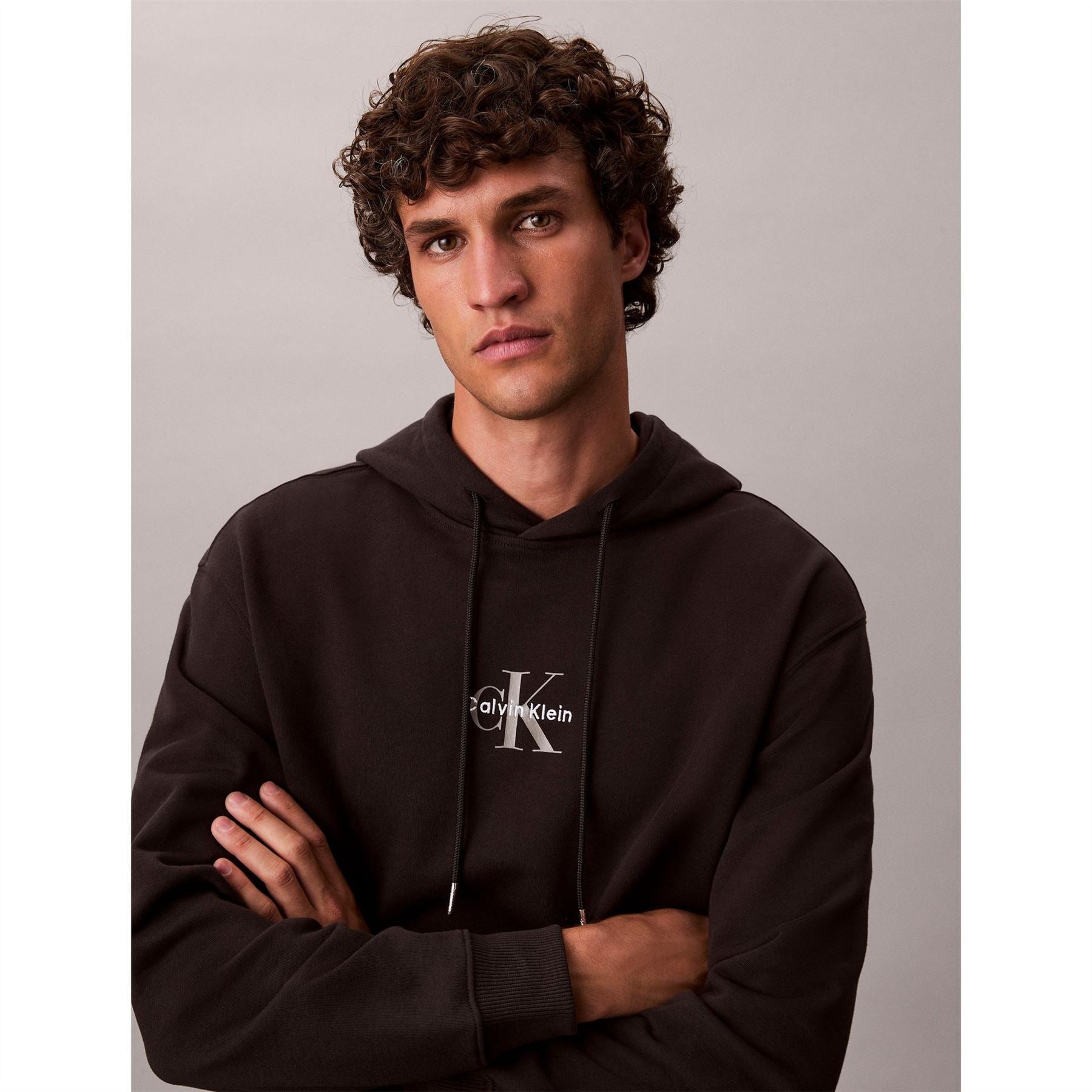 Calvin Klein Jeans Monogram Hooded Neck Long Sleeve Sweatshirt