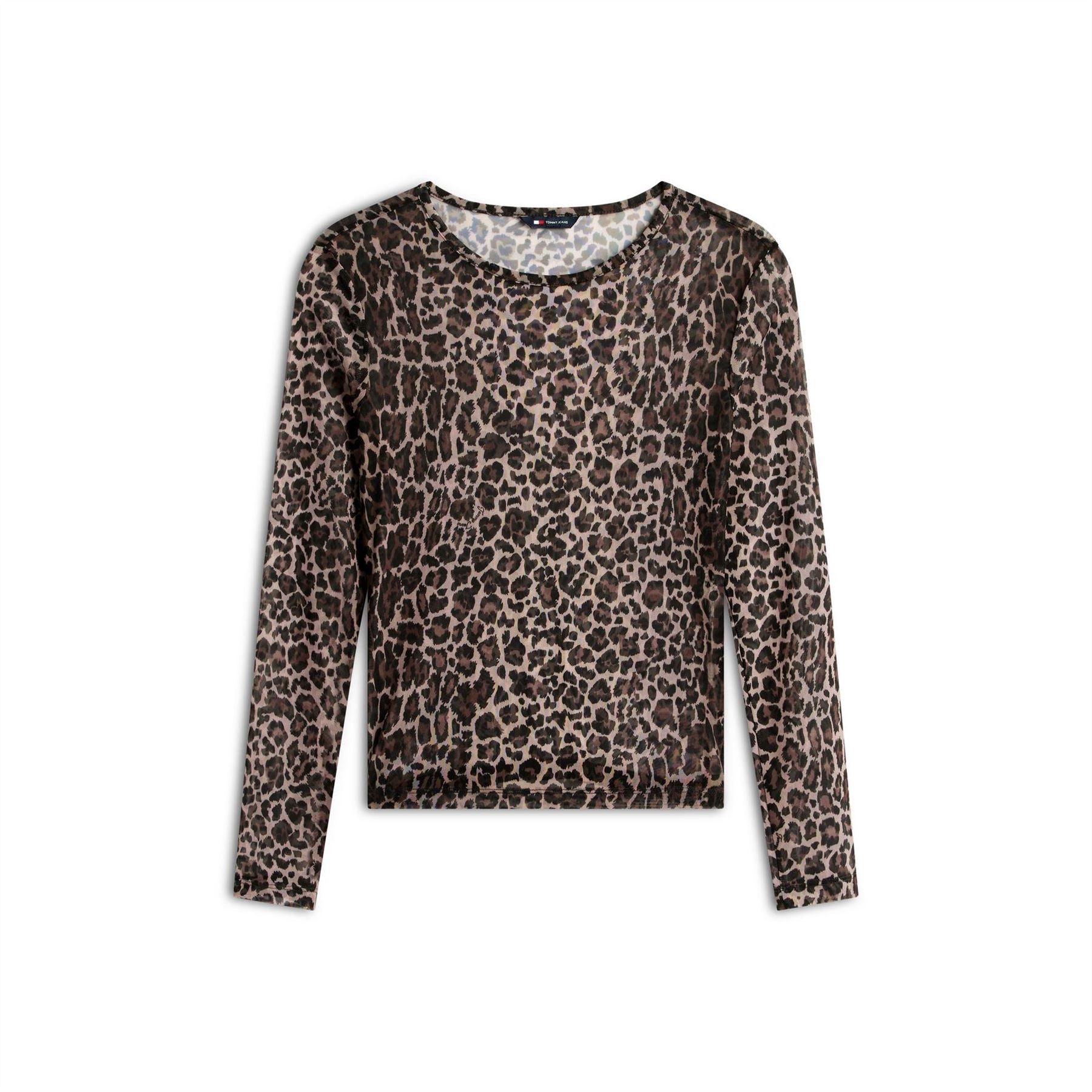 Tommy Jeans All Over Print Long Sleeve Mesh T-Shirt