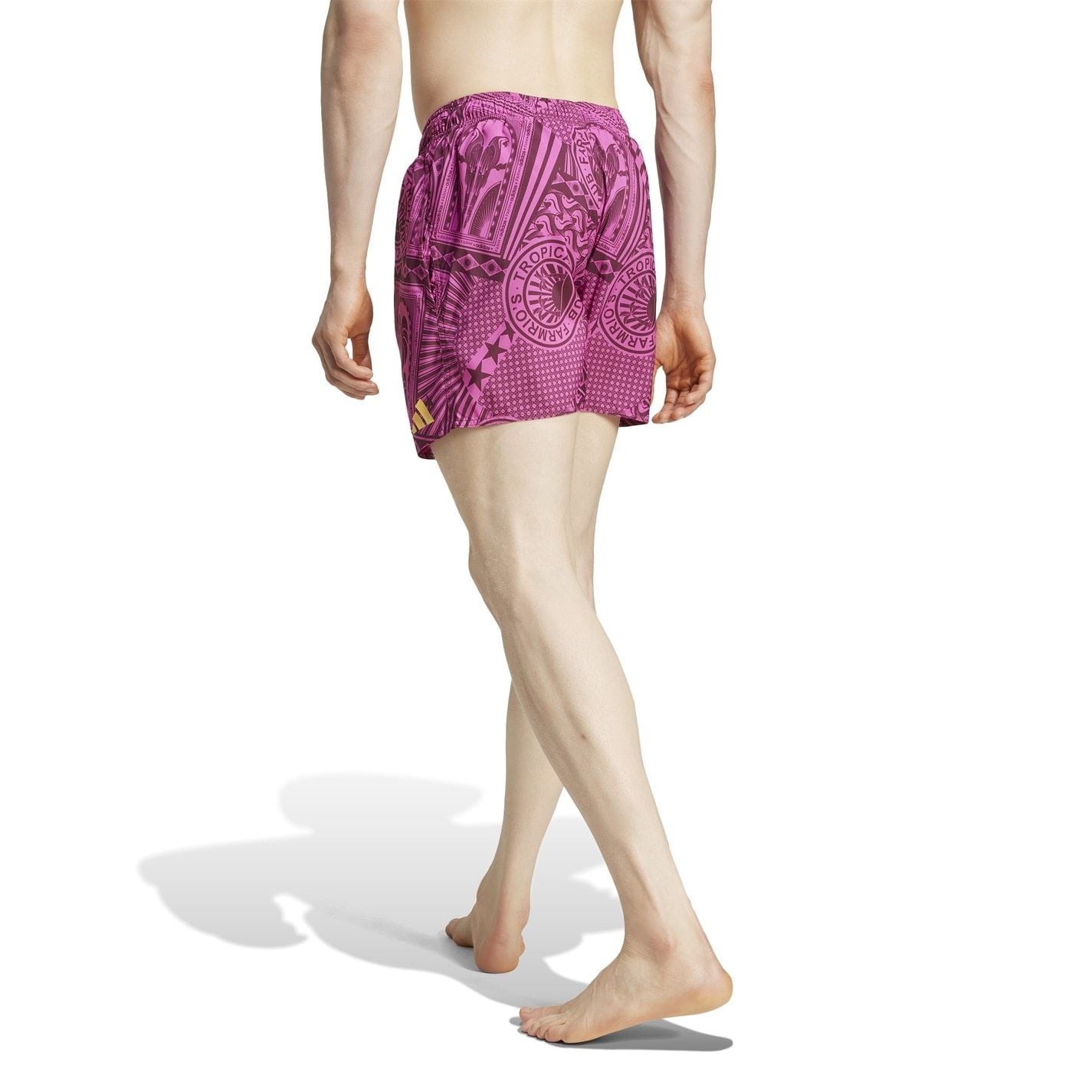 adidas Mens X Farm 3 Stripes Swim Shorts 5 Inch