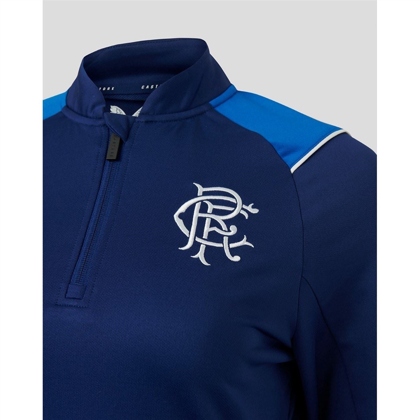 Castore Rangers FC Mock Neck Long Sleeve Sweatshirt