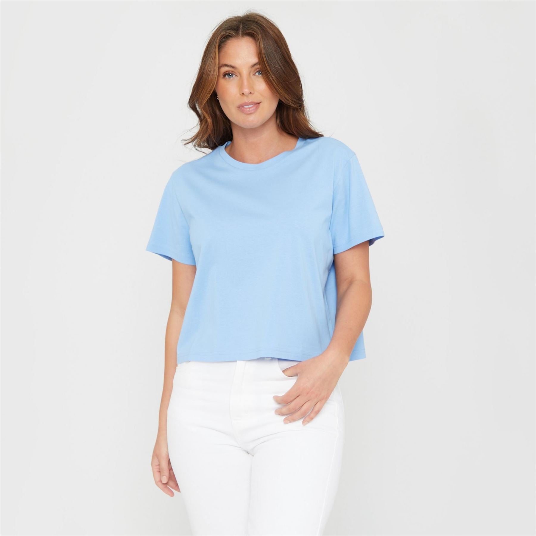Be You Boxy Fit Cropped Crew Neck T-Shirt