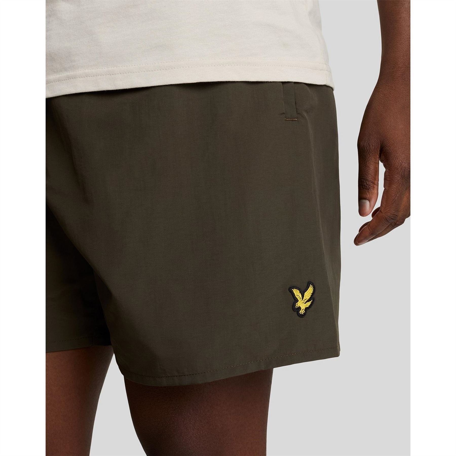 Lyle and Scott Plain Swimming Logo Print Shorts