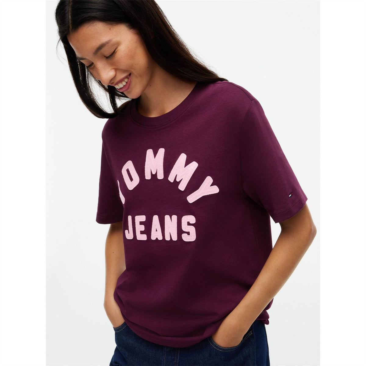 Tommy Jeans Arch Cotton Crew Neck Short Sleeve T-Shirt