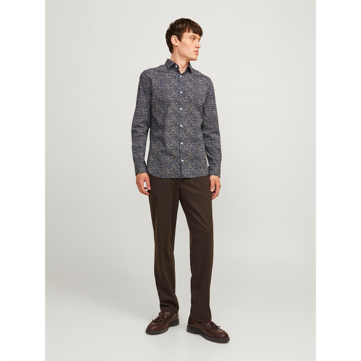Jack and Jones All Over Print Slim Fit Dress Shirt
