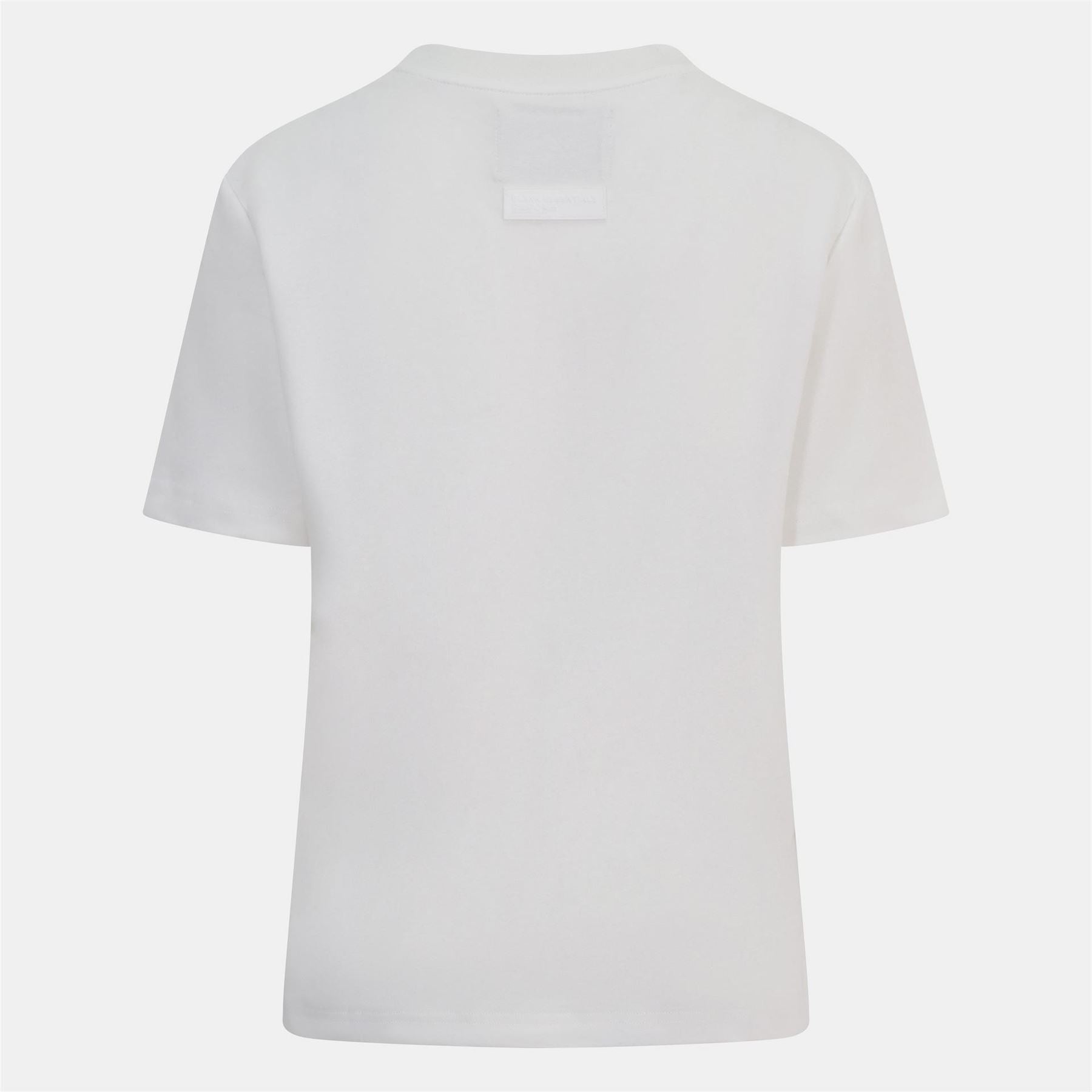 Blank Essentials Lettering Crew Neck Ribbed Collar Short Sleeve Boyfriend T-Shirt